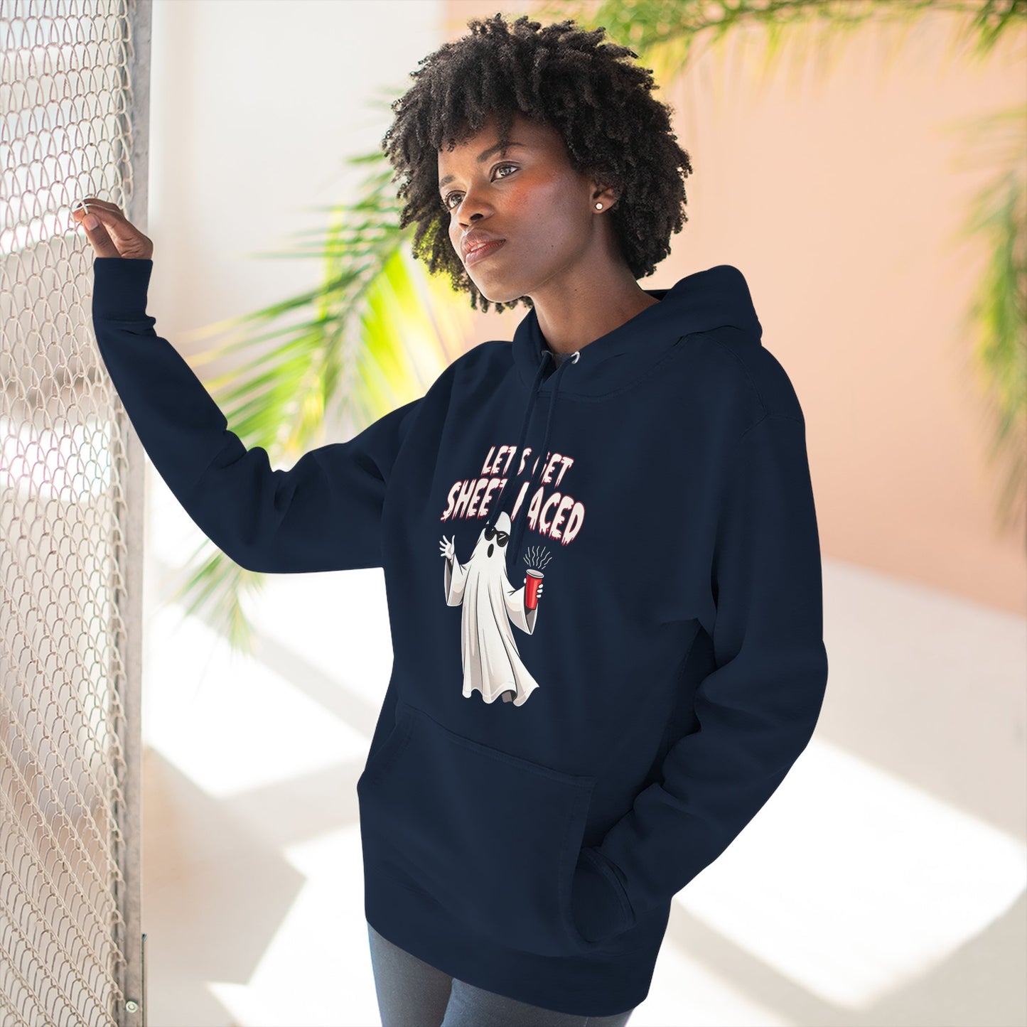 Let's Get Sheet-Faced Hoodie — Funny Ghost Halloween Pullover