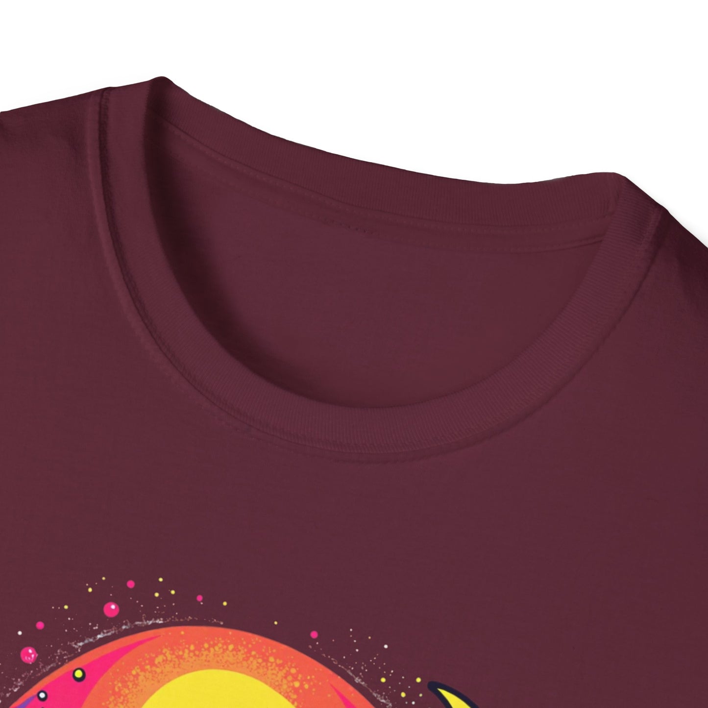 Cosmic Digital Dreams Unisex Softstyle T-Shirt - Vibrant Space-Inspired Design - Psychonaut Swag