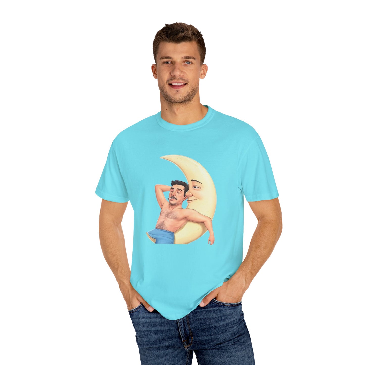 Spark got me to the Moon, Unisex Garment-Dyed T-shirt - Psychonaut Swag