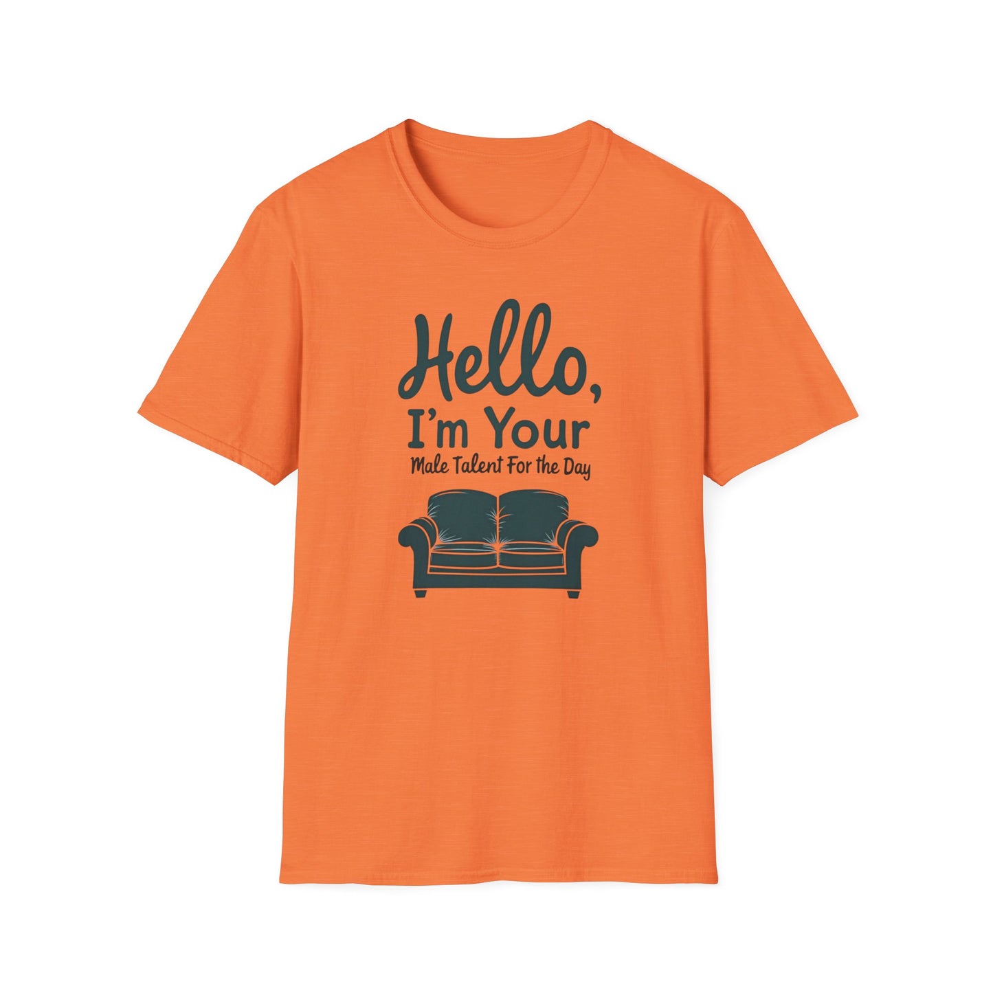 Hello, I'm Your Male Talent T-Shirt, Funny Gift for Men, Unisex Softstyle Tee, Casual Wear, Comfy Graphic Shirt