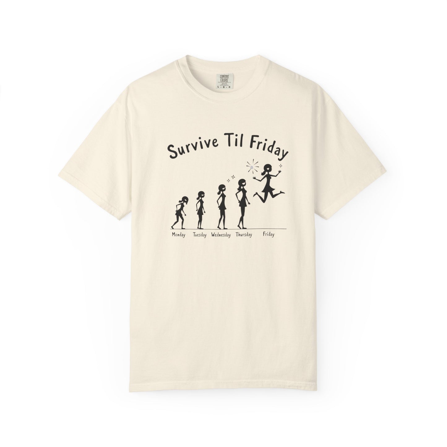 Survive Til Friday Unisex T-shirt, Funny Graphic Tee, Weekend Vibes Shirt, Casual Everyday Wear, Gift for Friends