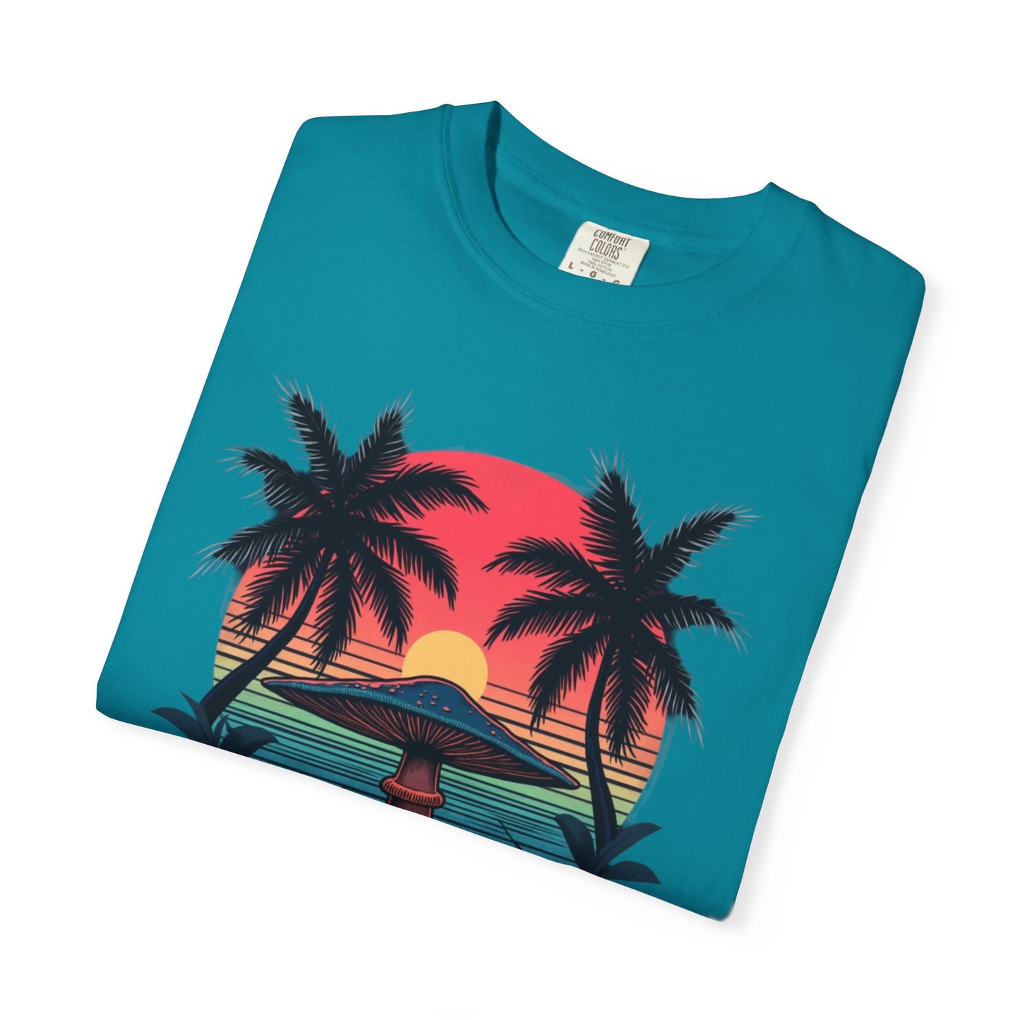 Miami Vibes, T-Shirt with Tropical Vibes Design, Summer Apparel, Beachwear, Gift for Vacation Lovers, Relaxed Style - Psychonaut Swag