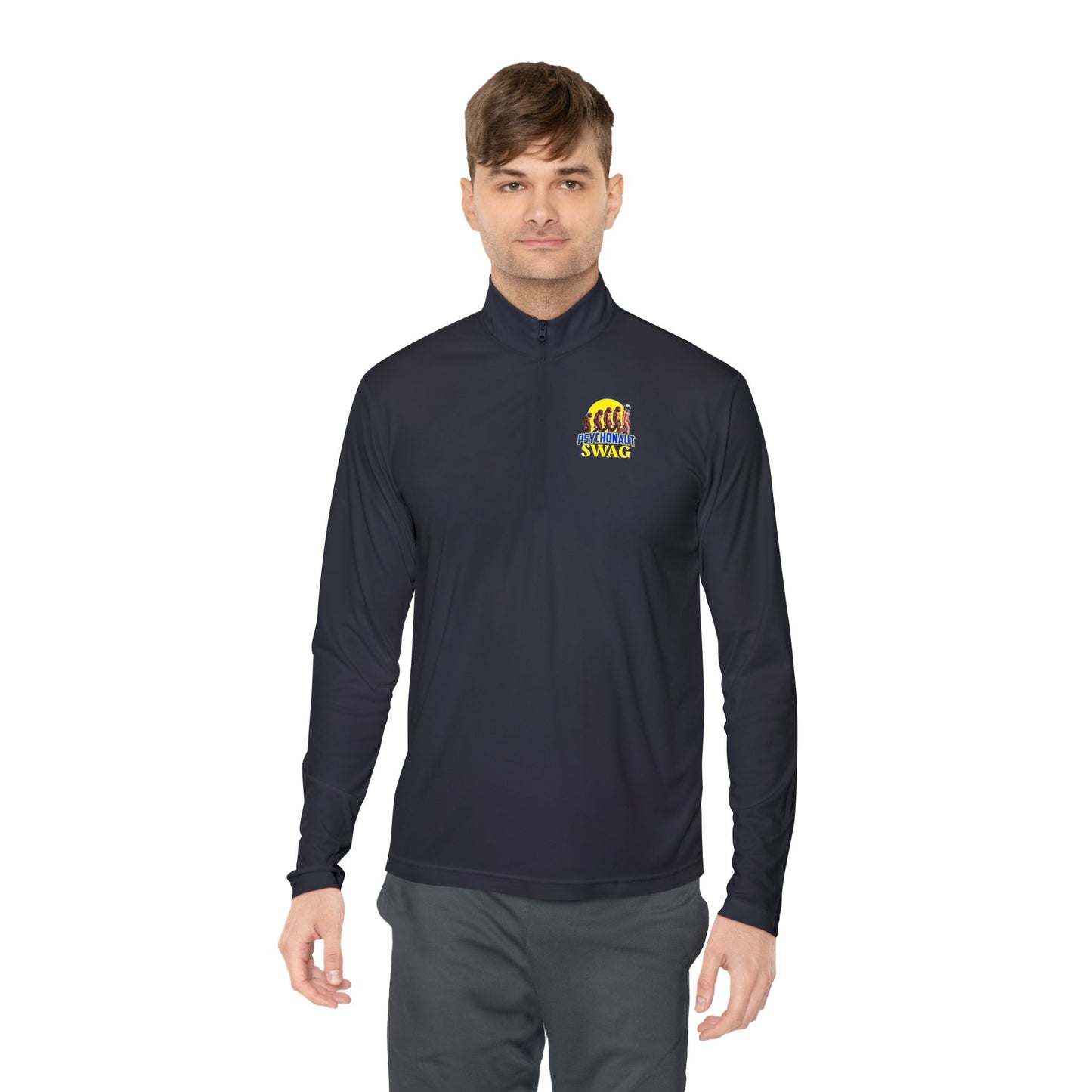 Small Biz Swag, Stylish Unisex Quarter-Zip Pullover - Trendy, Comfortable, Ideal for Outdoor Activities, Gifts, Travel, Everyday Wear