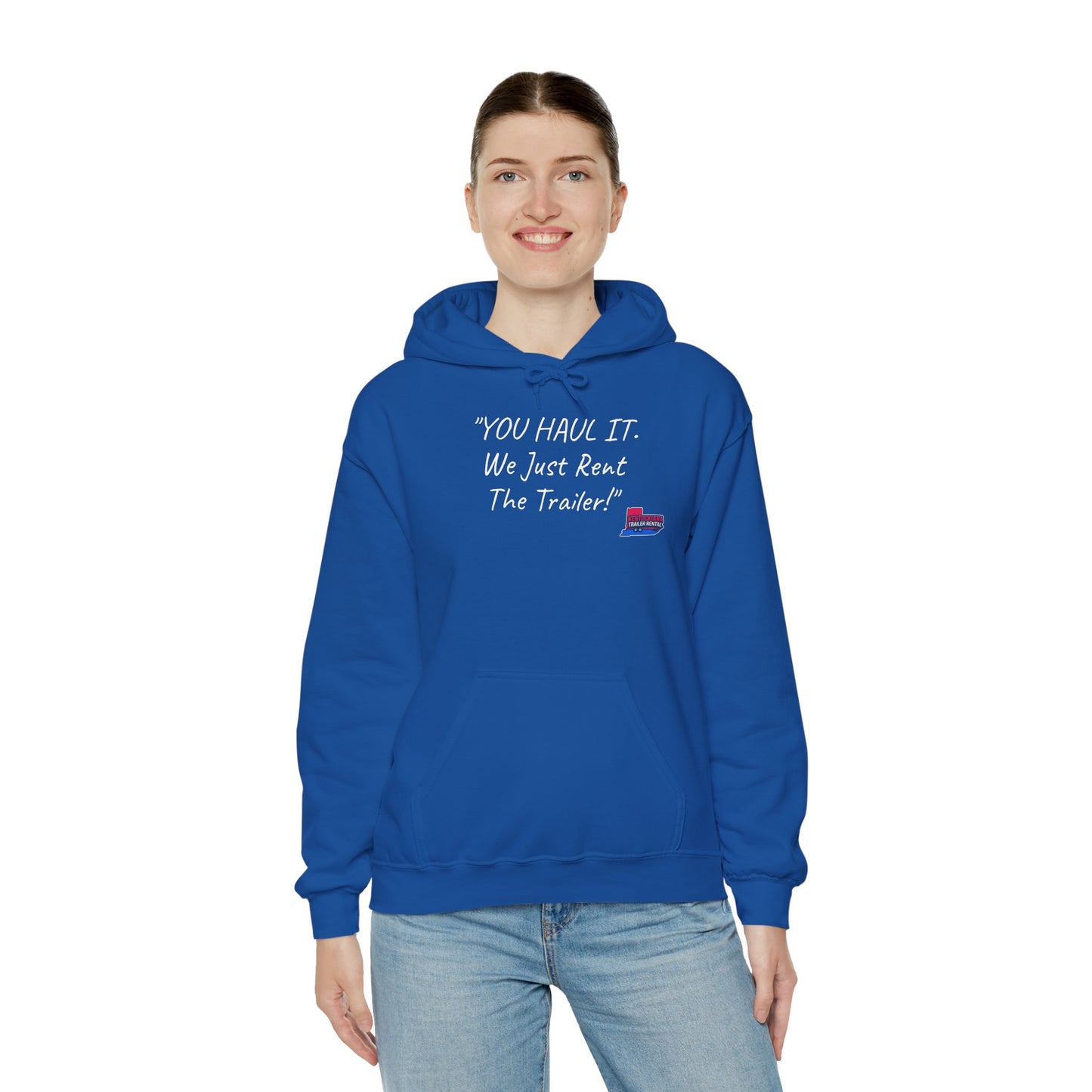 Kentuckiana Small biz swag, Trailer Rental Hoodie for Road Trips, Gifts for Adventure Lovers, Unique Hoodie for Renters, Travel Gear, Funny Sweatshirt