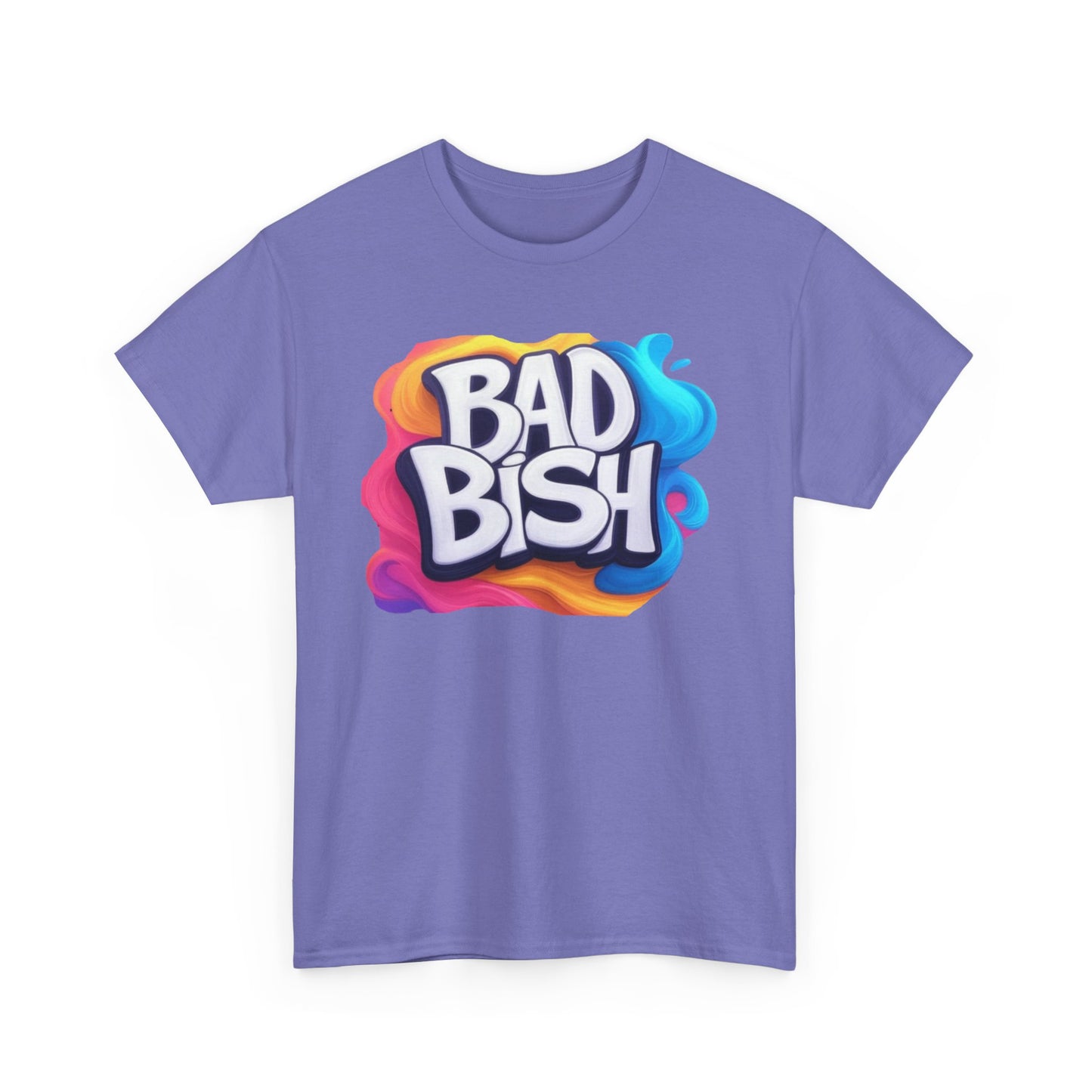 Colorful 'Bad Bish' Unisex Heavy Cotton Tee - Fun and Edgy T-Shirt for Confident Style - Psychonaut Swag