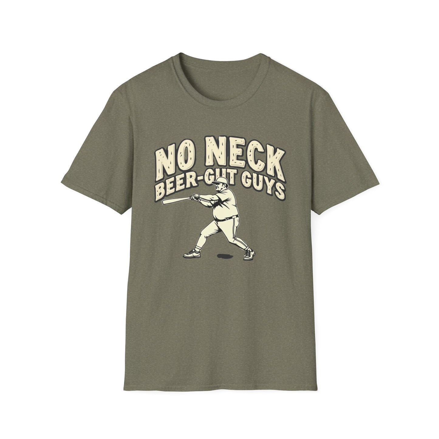 No Neck Beer Gut Guys T-Shirt | Unisex Softstyle Tee, Humor Apparel, Funny Gift for Beer Lovers, Casual Wear, Funny Saying Shirt - Psychonaut Swag