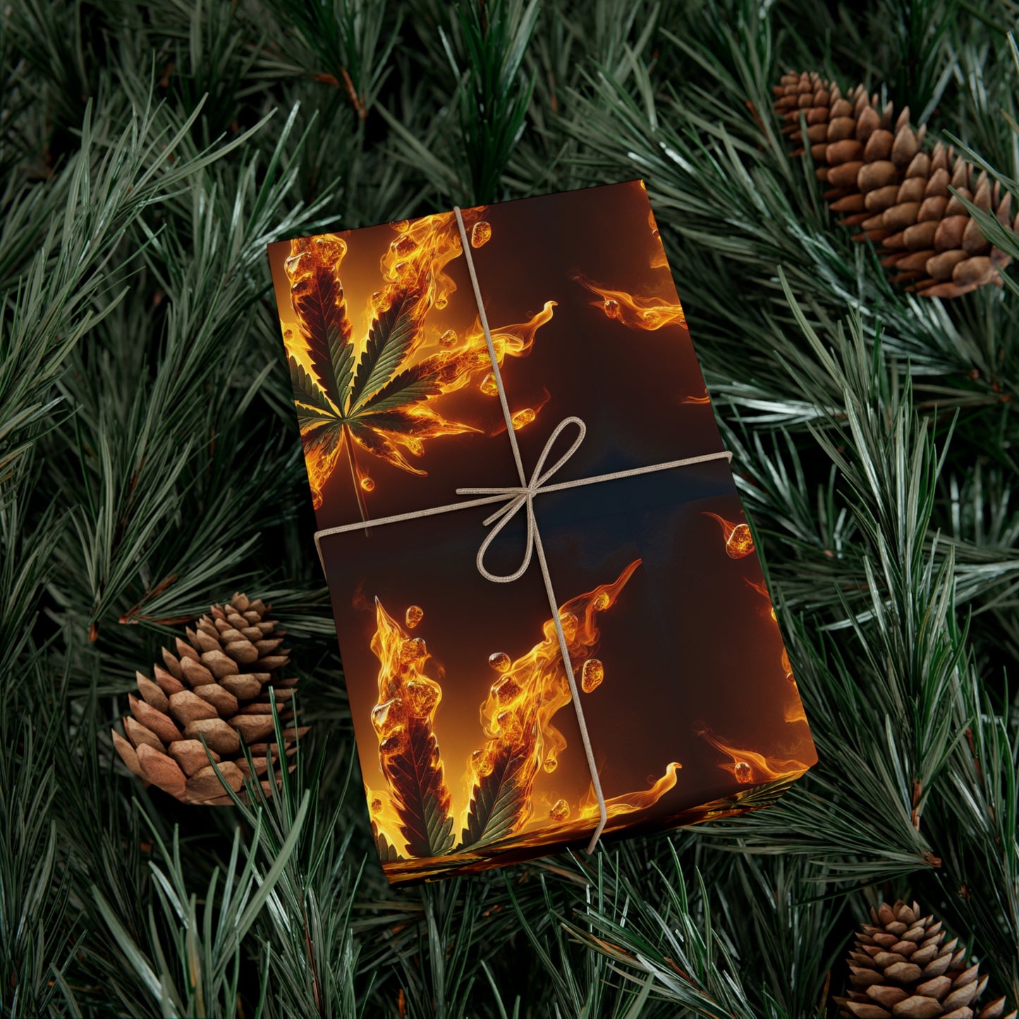 Gift Wrap Paper - Blazing Hemp Design - Psychonaut Swag