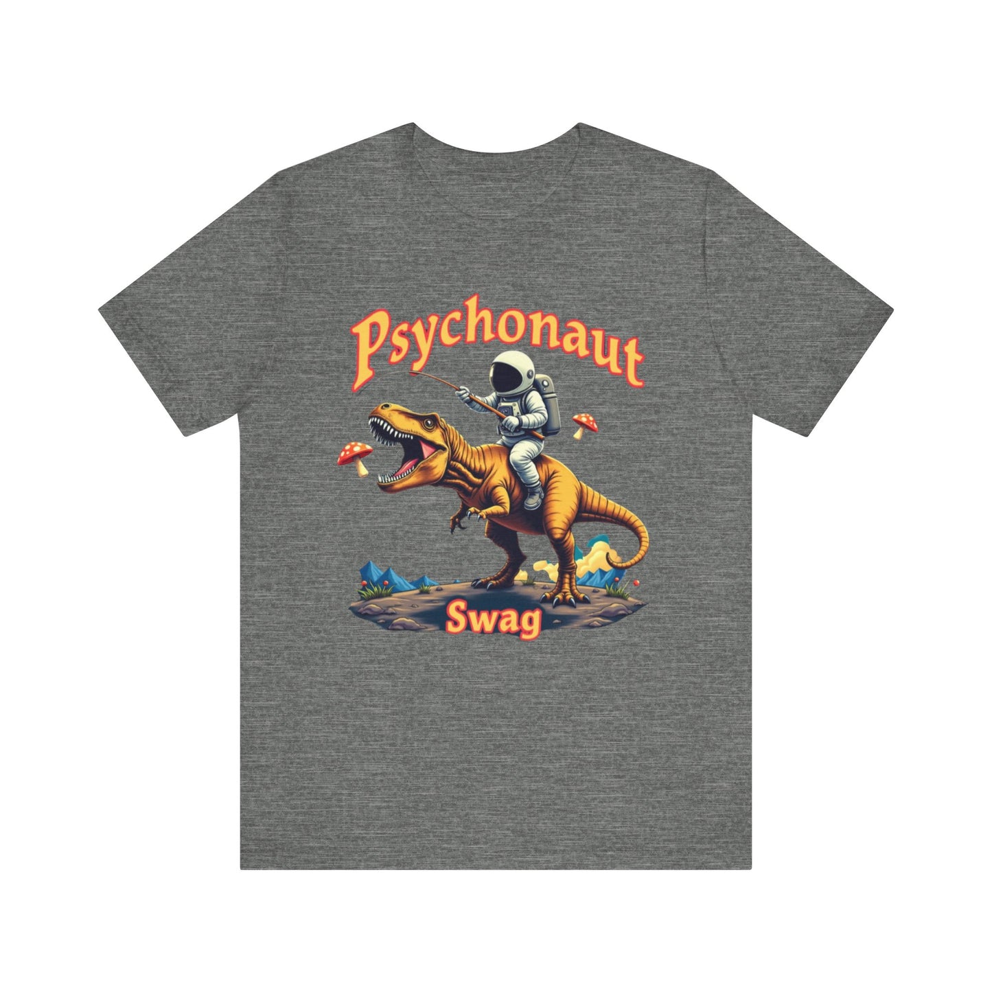 Psychonaut T-Rex Tee - Cool Retro Unisex Jersey Short Sleeve Shirt, Perfect for Gifts, Festivals, and Everyday Wear - Psychonaut Swag