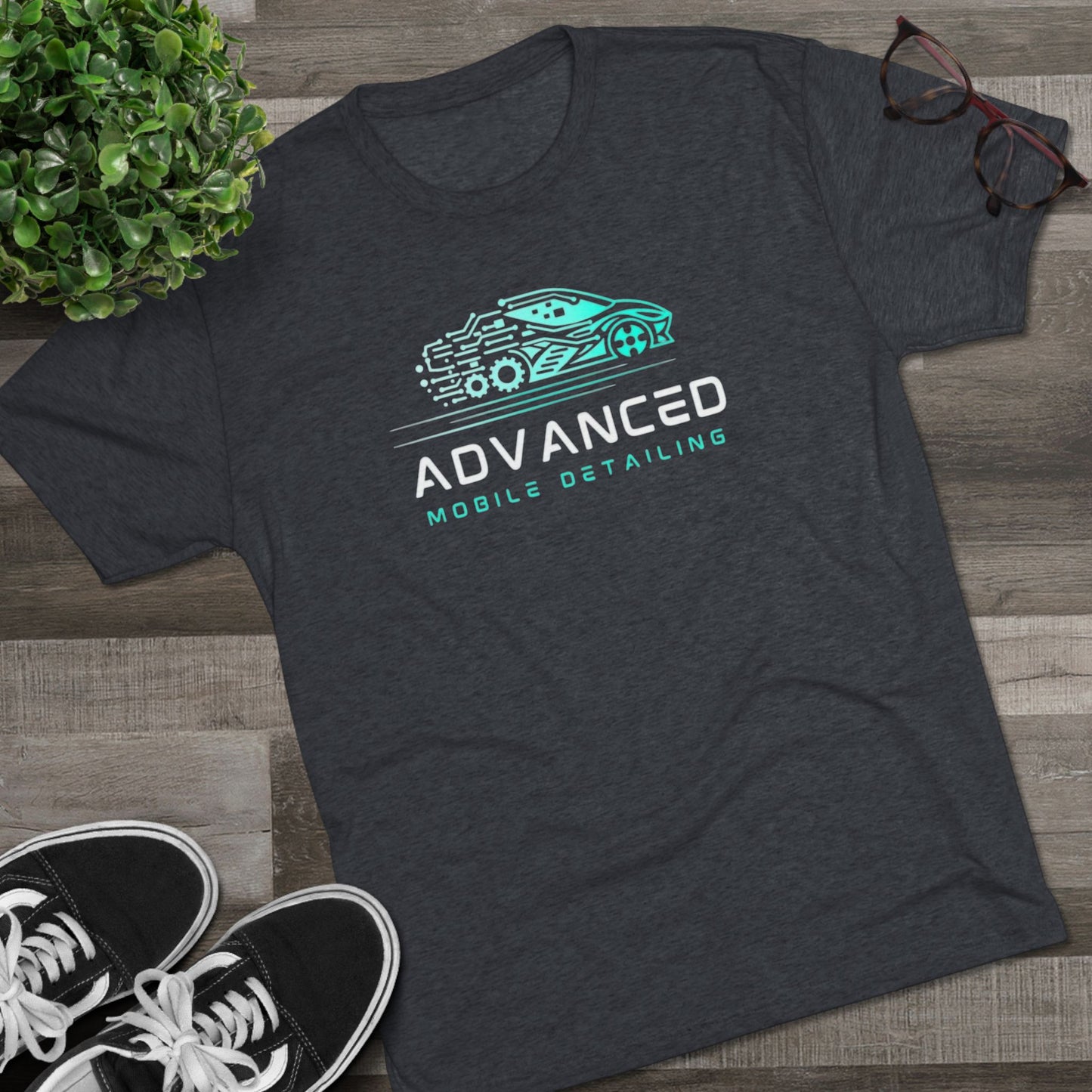 Advanced Mobile Detailing, Tri-blend, Tee | Car Enthusiast T-Shirt, Custom Auto Care Shirt, Gift for Car Lovers, Unique Vehicle Detailing Apparel