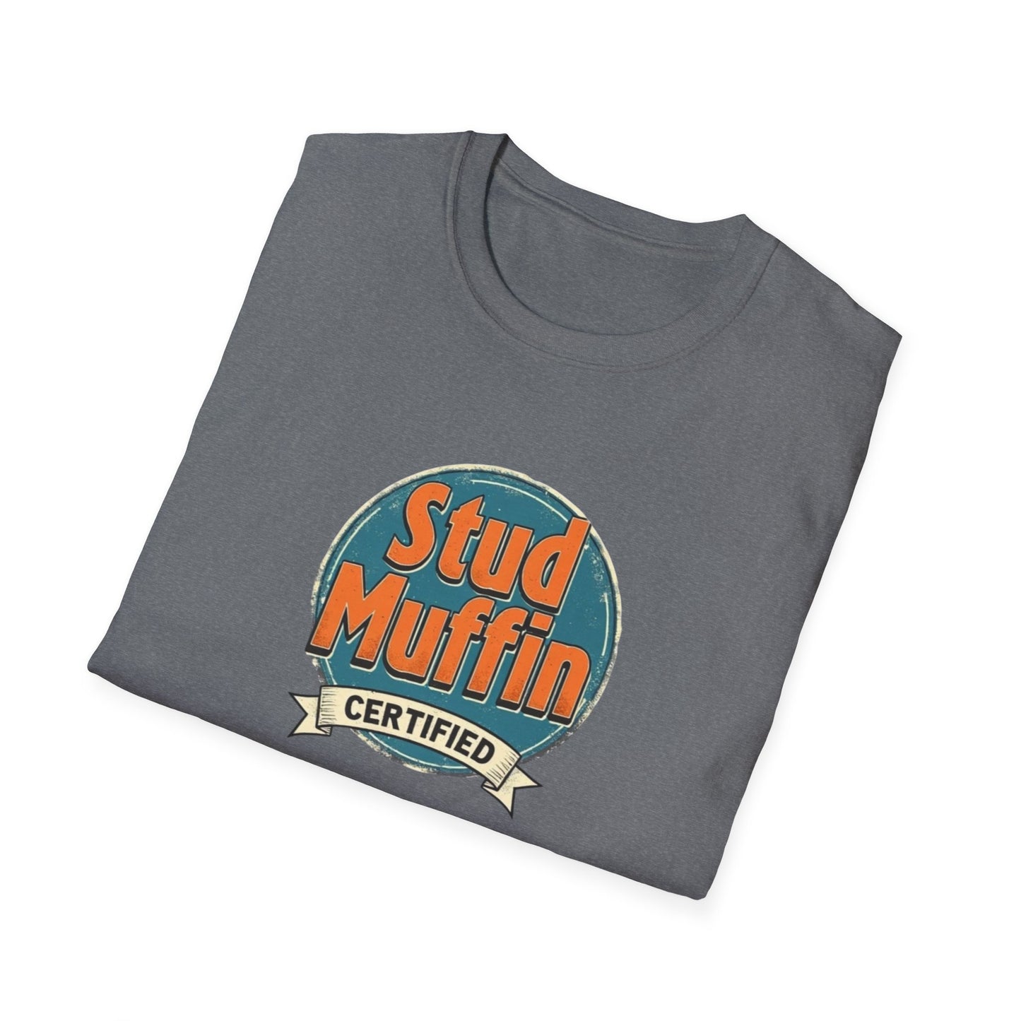 Stud Muffin Unisex Softstyle T-Shirt | Funny Gift for Dads, Birthdays, Father's Day, Casual Wear, Graphic Tee - Psychonaut Swag