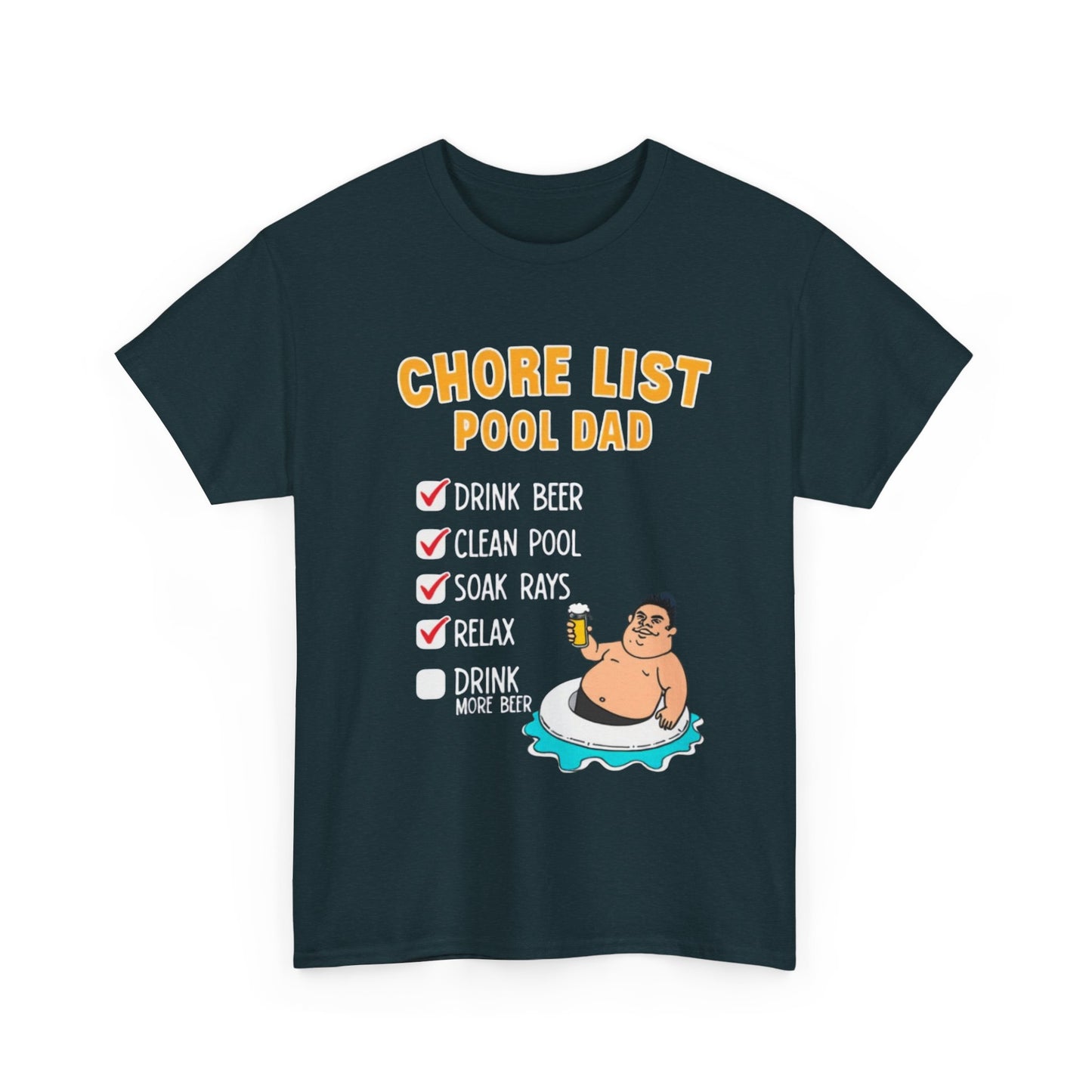 Chore List Pool Dad T-Shirt, Summer BBQ Tee, Father's Day Gift, Relaxation Shirt, Unisex Beachwear - Psychonaut Swag