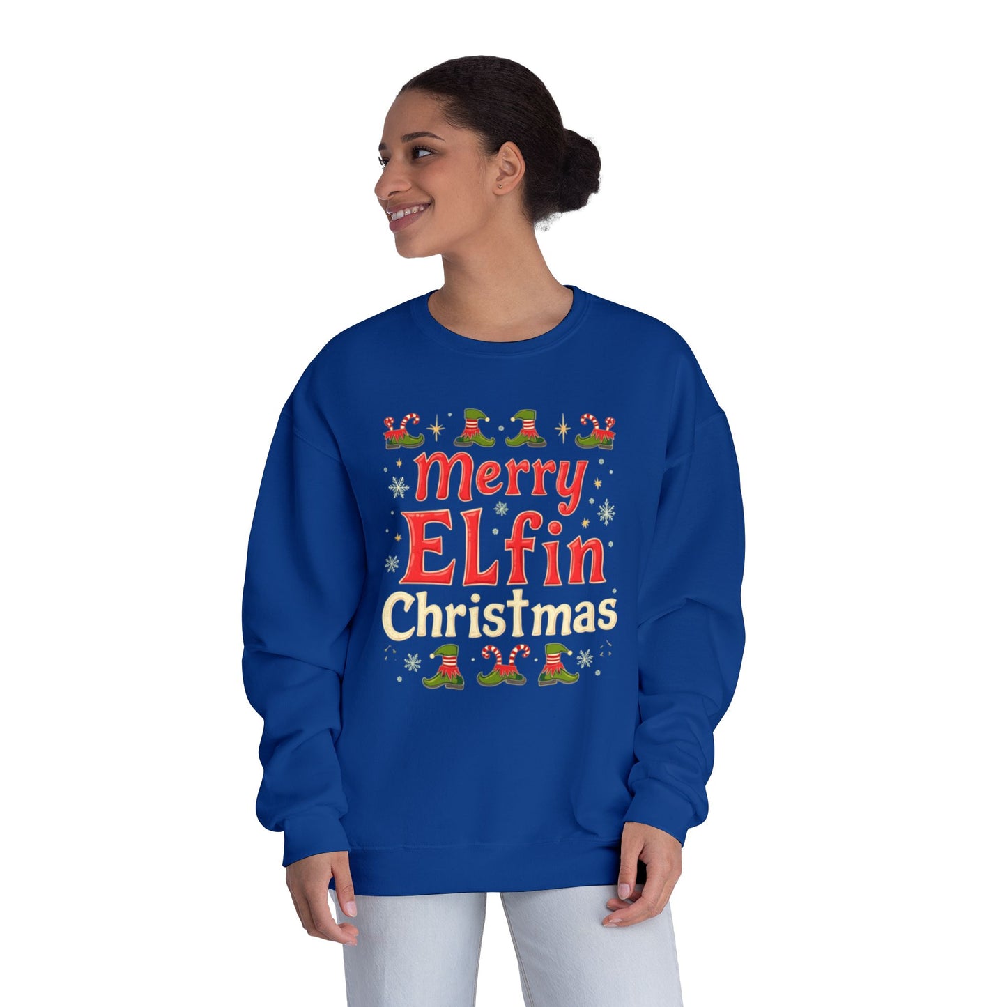 Christmas Elf Unisex Sweatshirt - Merry Elfin Christmas Tee for Elf Fanatics