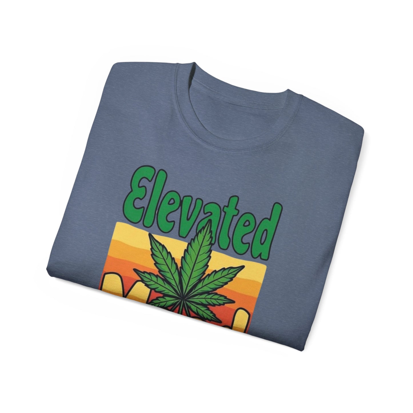 Elevated Mood Cannabis Tee, Unisex Ultra Cotton T-Shirt, Sublimated Graphic Tee, Perfect Gift for 420 Celebrations, Relaxed Fit Tee