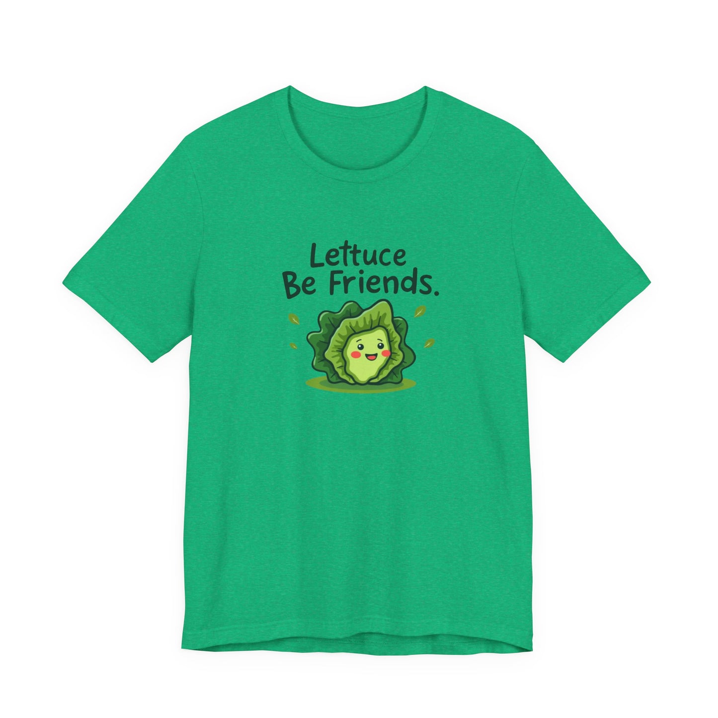 Lettuce Be Friends, Unisex Tee, Casual Wear, Gift for Vegetarians, Summer T-Shirt, Eco-Friendly Apparel - Psychonaut Swag