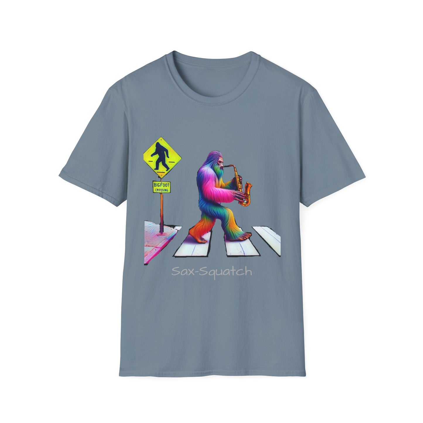 Sax-Squatch, Unisex Softstyle T-Shirt - Psychonaut Swag