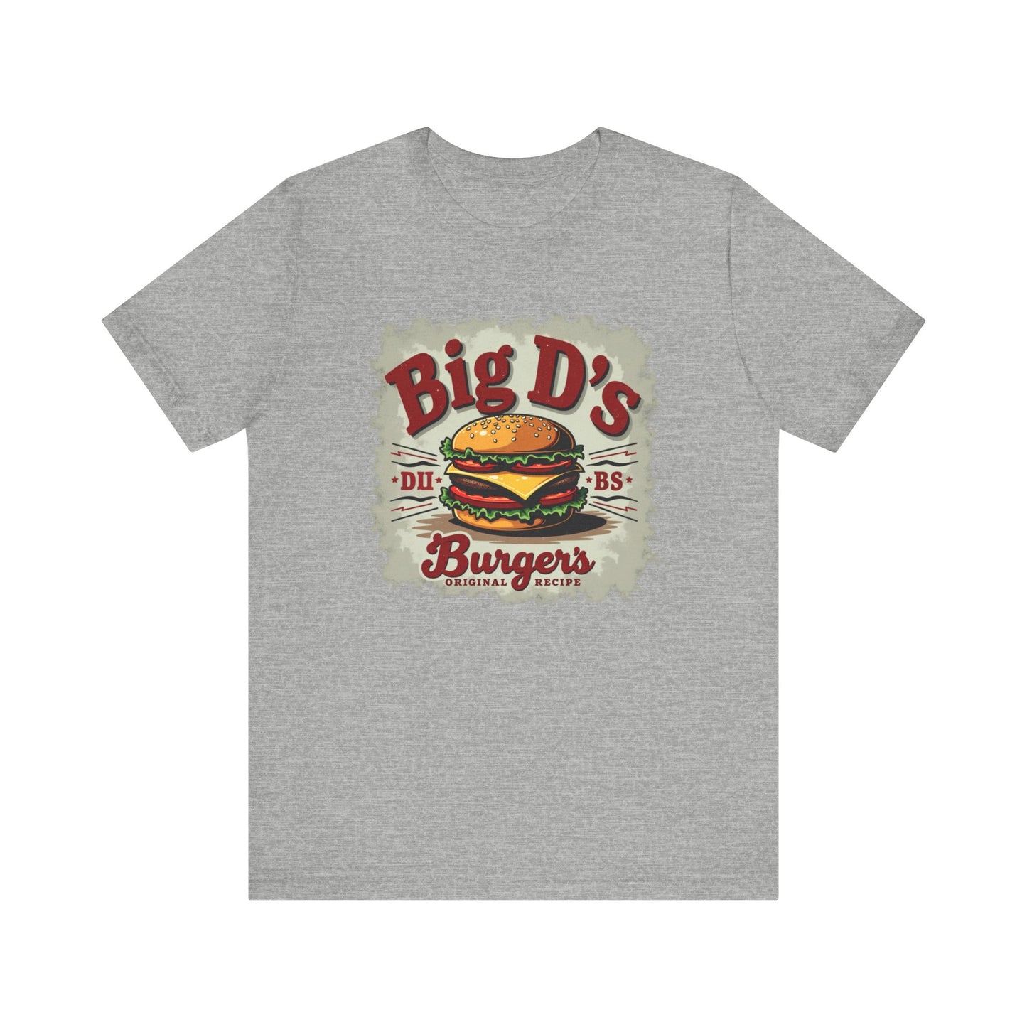 Big D's Burgers Unisex Jersey Tee - Fun Foodie Shirt, Casual Wear, Burger Lover Gift, Retro Fast Food T-Shirt, Summer BBQ Fashion - Psychonaut Swag
