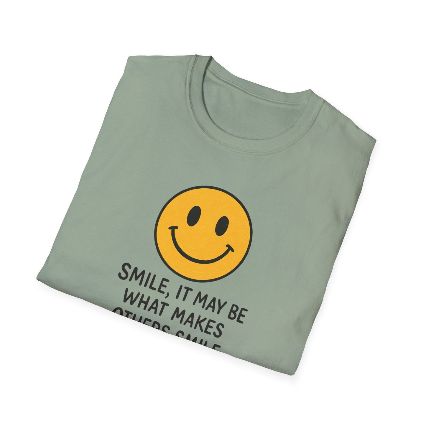 Smile Encouragement T-Shirt, Positive Vibes Tee, Unisex Graphic Shirt, Gift for Friends, Casual Wear, Everyday Comfort - Psychonaut Swag