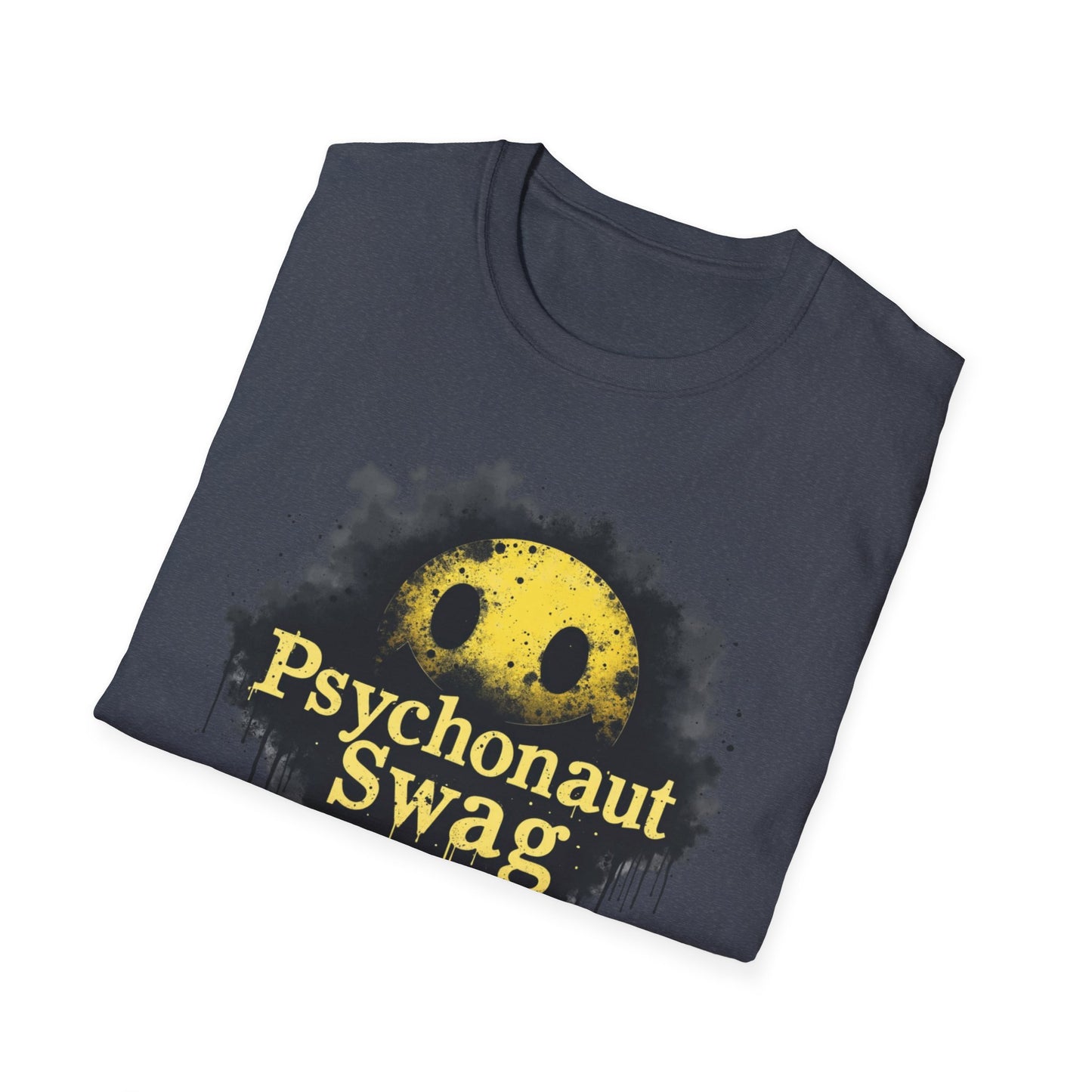 Psycho Smile, Pyschonaut Swag T-Shirt - Unisex Softstyle Tee, Casual Wear, Gift for Gamers, Festival Attire, Streetwear Fashion