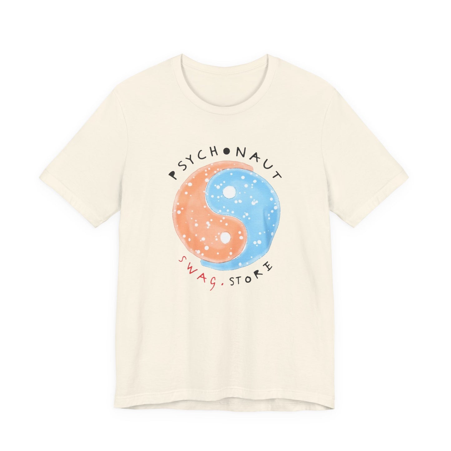 Psychedelic Yin Yang Graphic Tee, Relaxed Fit Short Sleeve T-Shirt, Unisex Casual Wear, Gift for Psychonauts and Free Spirits