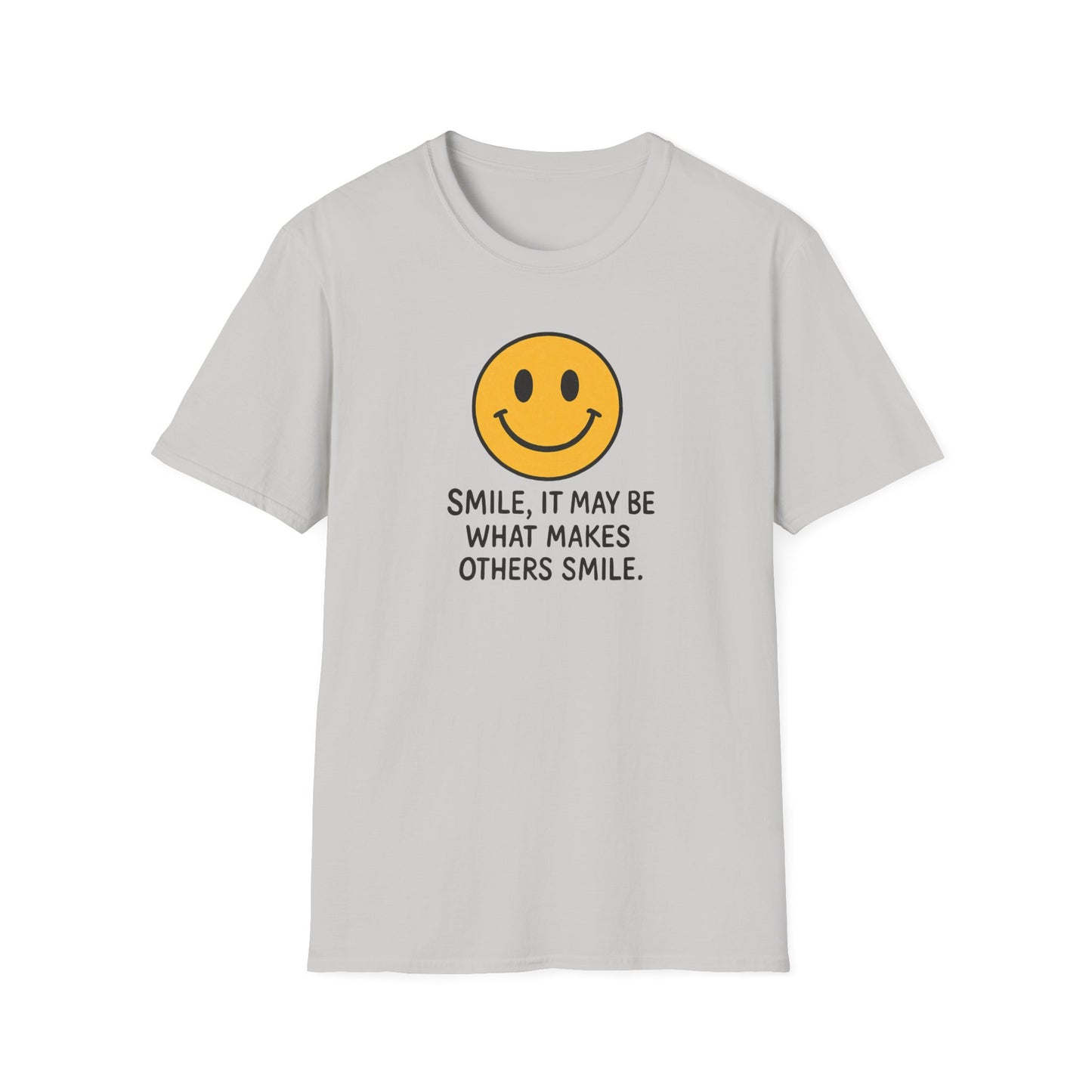 Smile Encouragement T-Shirt, Positive Vibes Tee, Unisex Graphic Shirt, Gift for Friends, Casual Wear, Everyday Comfort - Psychonaut Swag