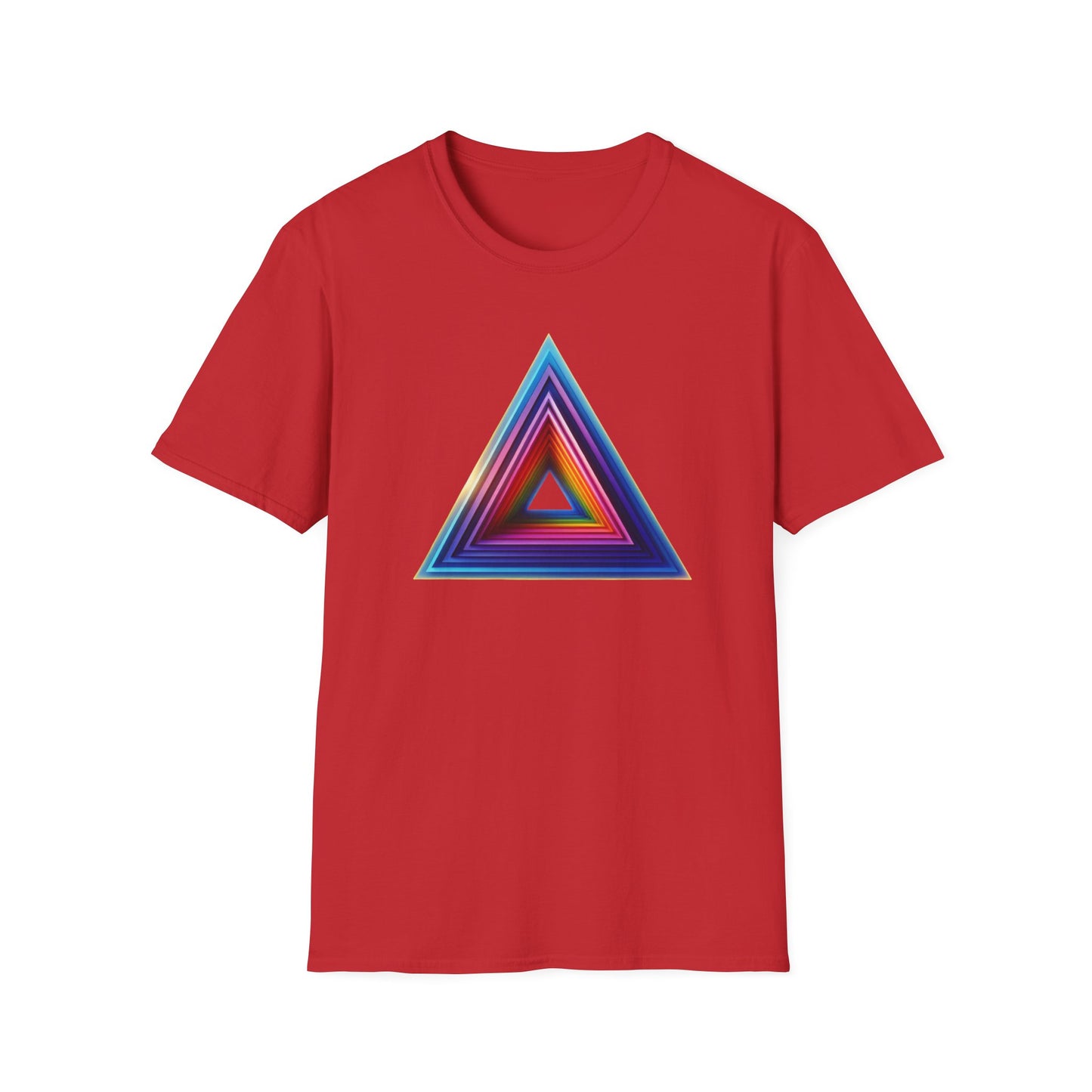 Triangle Rainbow, Unisex Softstyle T-Shirt - Psychonaut Swag