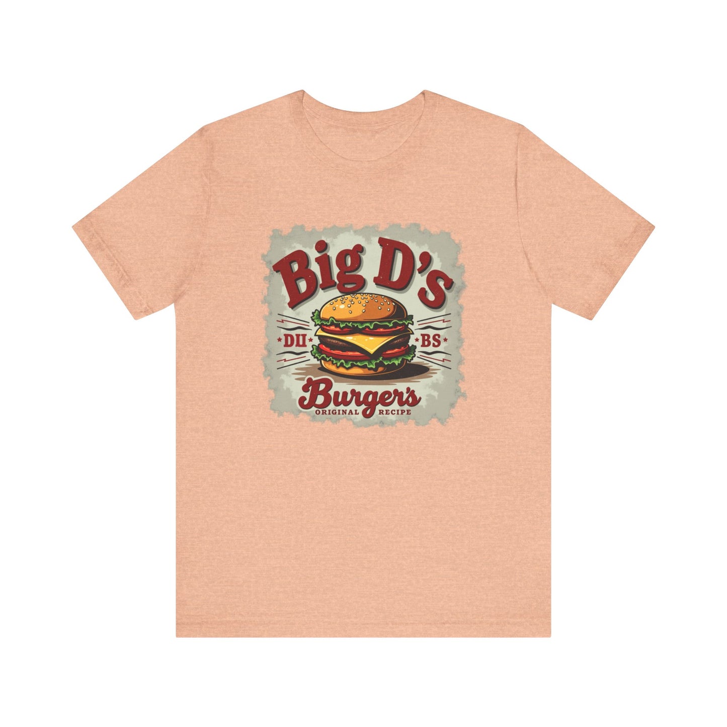 Big D's Burgers Unisex Jersey Tee - Fun Foodie Shirt, Casual Wear, Burger Lover Gift, Retro Fast Food T-Shirt, Summer BBQ Fashion - Psychonaut Swag