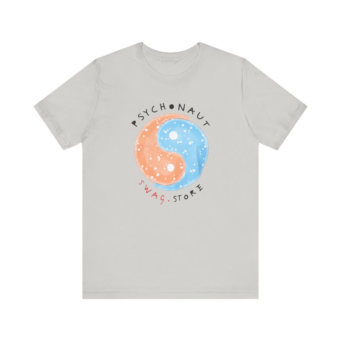 Psychedelic Yin Yang Graphic Tee, Relaxed Fit Short Sleeve T-Shirt, Unisex Casual Wear, Gift for Psychonauts and Free Spirits
