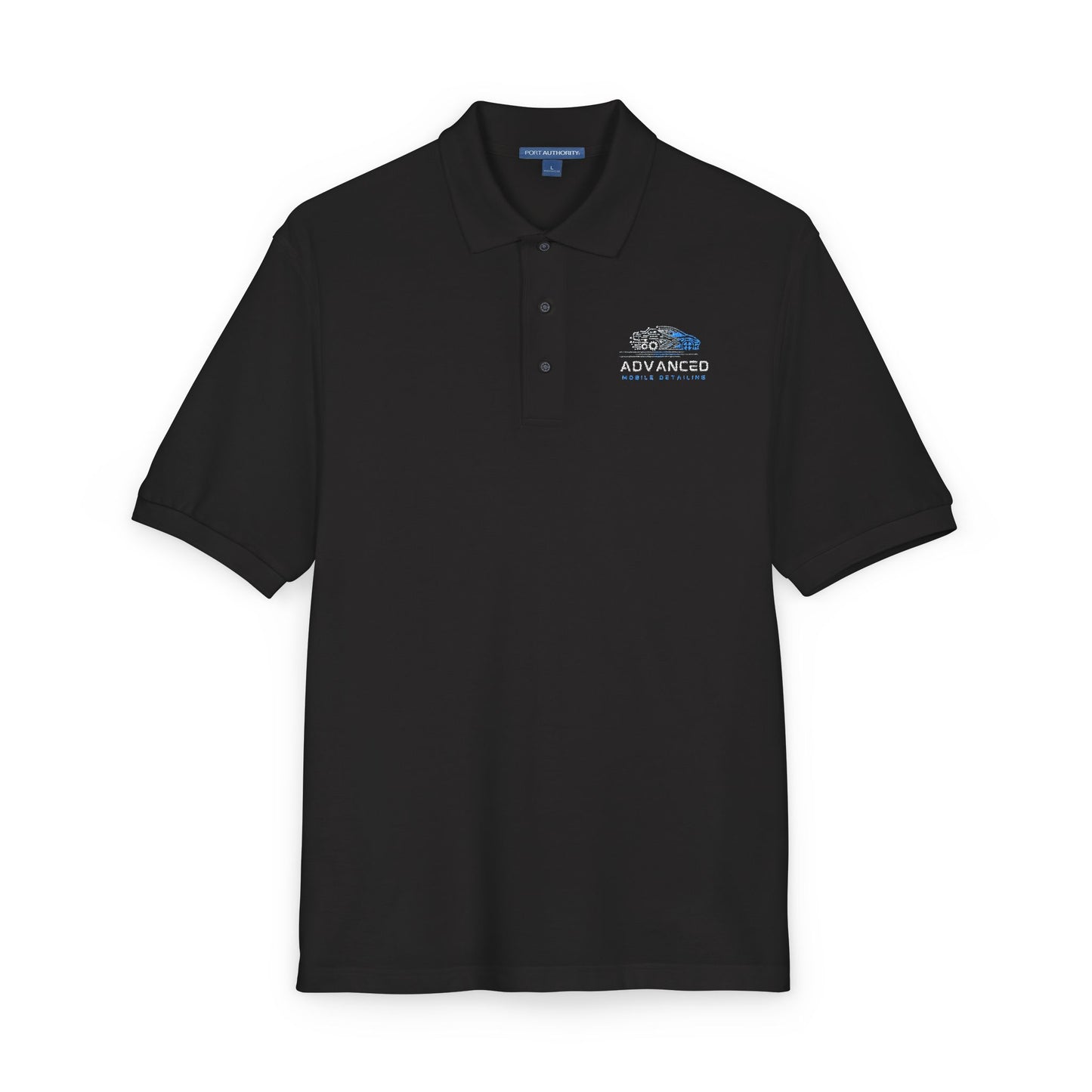 Advanced Mobile, Unisex Polo Shirt with Embroidery, Casual Wear, Gift for Dad, Customizable Shirt, Summer Wardrobe Essential