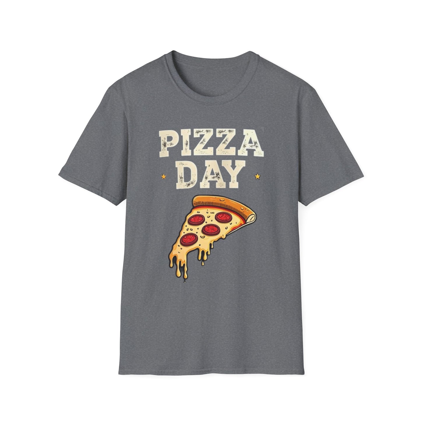 Pizza Day Unisex Softstyle T-Shirt | Fun Foodie Shirt for Pizza Lovers, Casual Wear, Gift for Food Enthusiasts, Celebration Apparel