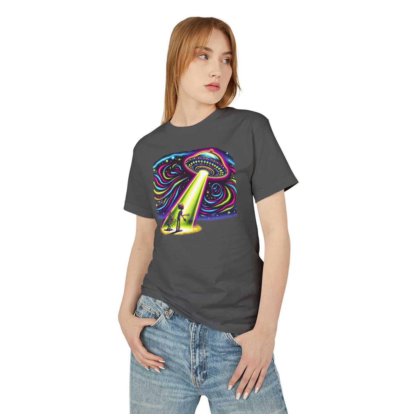 A Wild Trip, UFO sighting, Unisex Garment-Dyed Heavyweight Cotton Tee - Psychonaut Swag