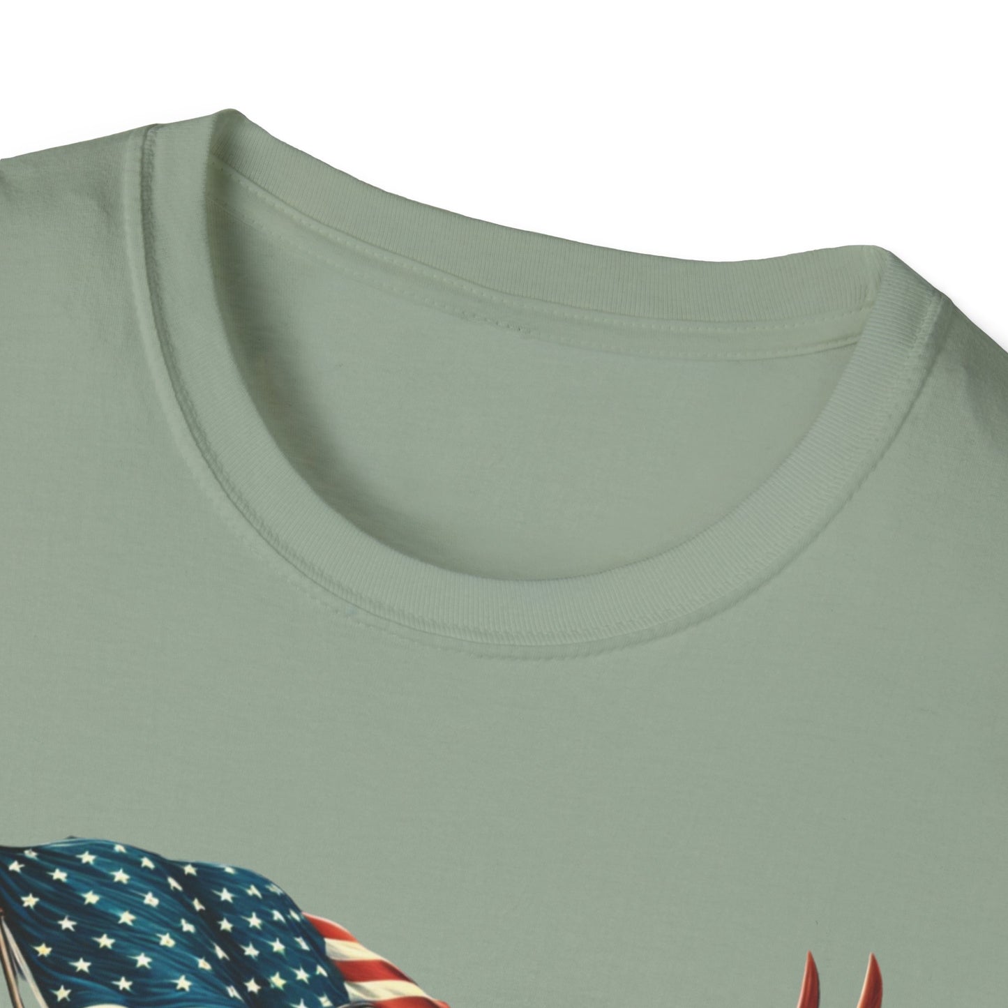 Patriot Riding Eagle, Graphic Tee - Unisex T-Shirt, Eagle Design, 4th of July Shirt, Independence Day Apparel, Festival Wear, Gift for Patriots - Psychonaut Swag