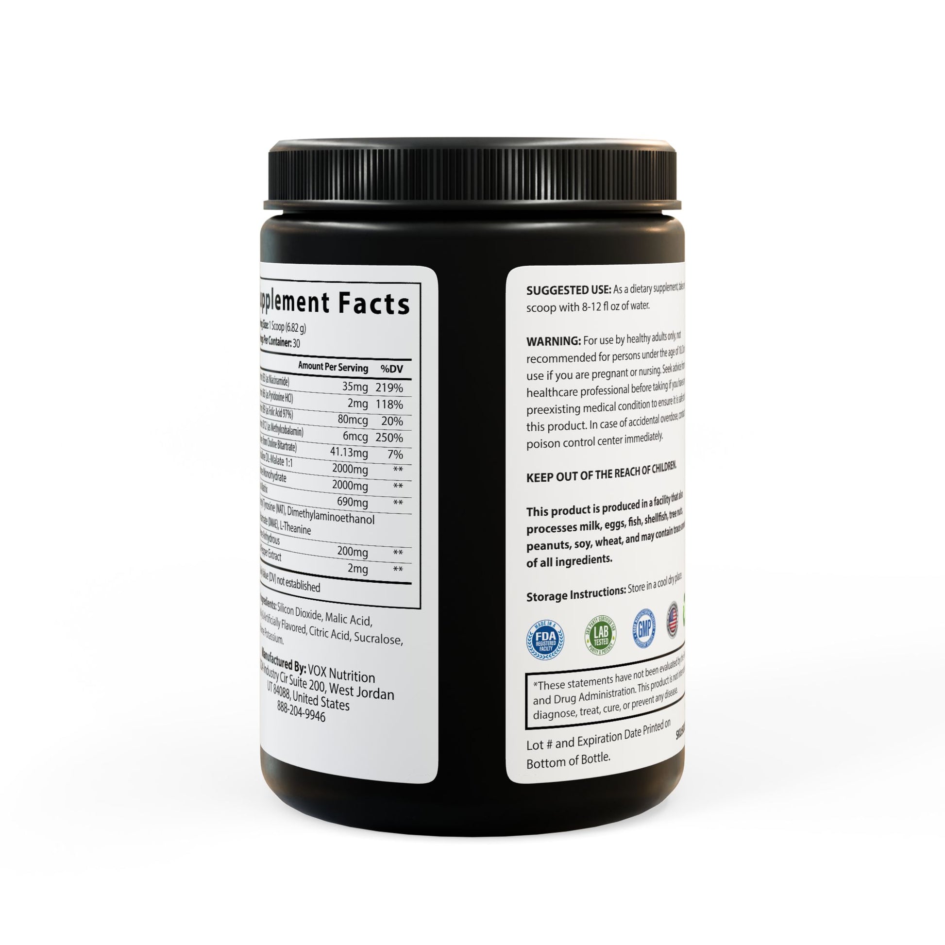 Power Up! Pre-Workout Supplement, Fruit Punch (204g, 7.1oz) - Psychonaut Swag
