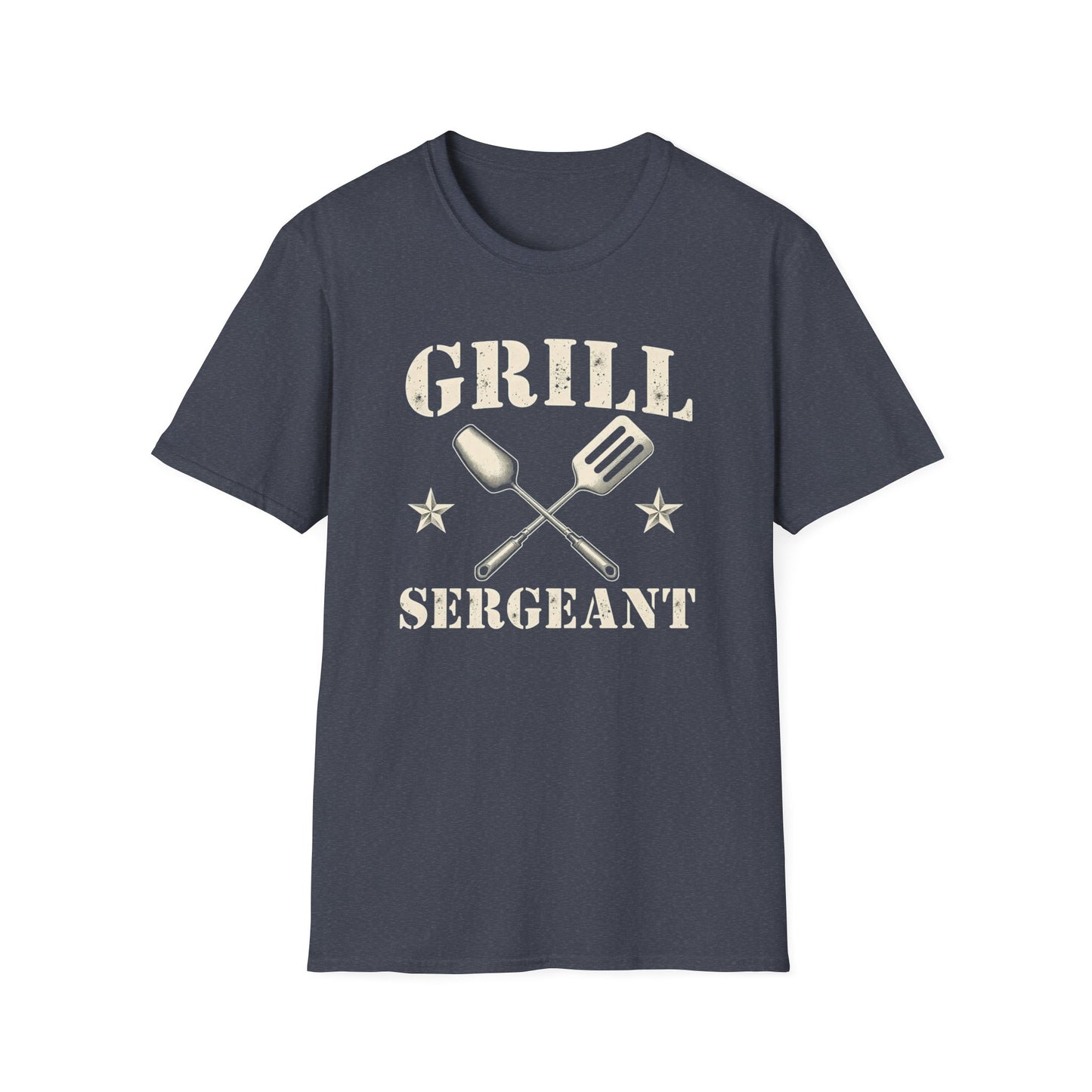 Grill Sergeant T-Shirt, Unisex Softstyle Tee, BBQ Gift, Father's Day Shirt, Grilling Apparel - Psychonaut Swag