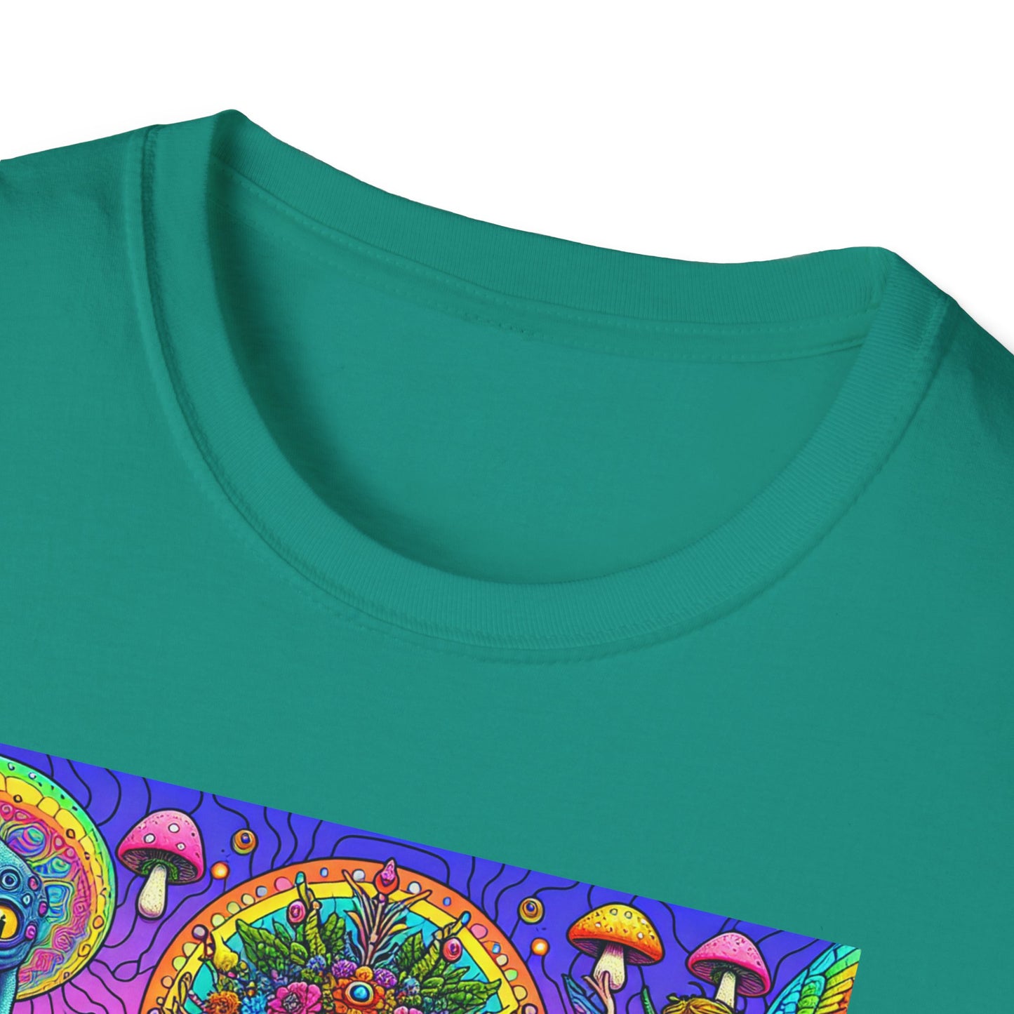 Mushroom Last Supper, Unisex Softstyle T-Shirt - Psychonaut Swag