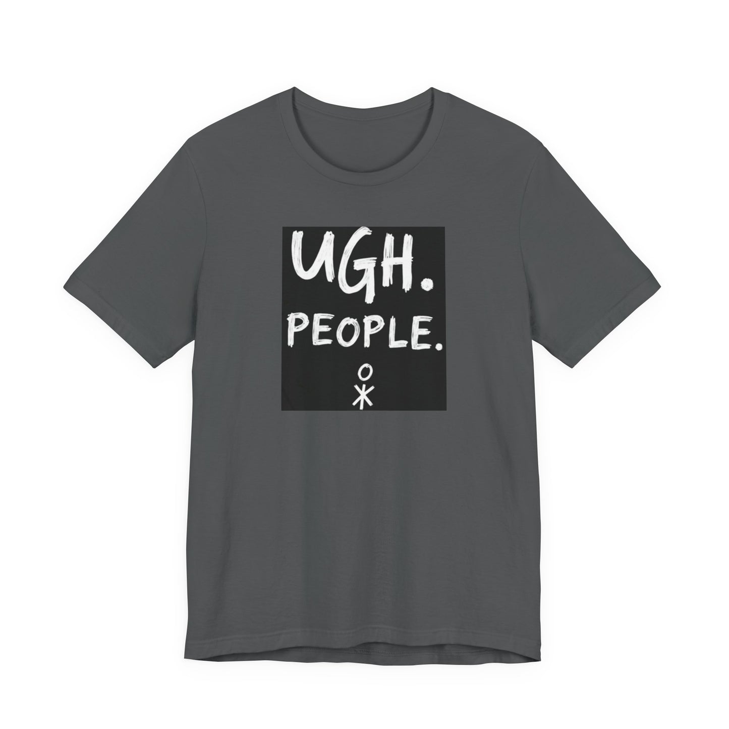Frustration Level: UGH. PEOPLE. Unisex Tee, Funny Graphic T-Shirt, Gift for Introverts, Casual Wear, Everyday Humor - Psychonaut Swag