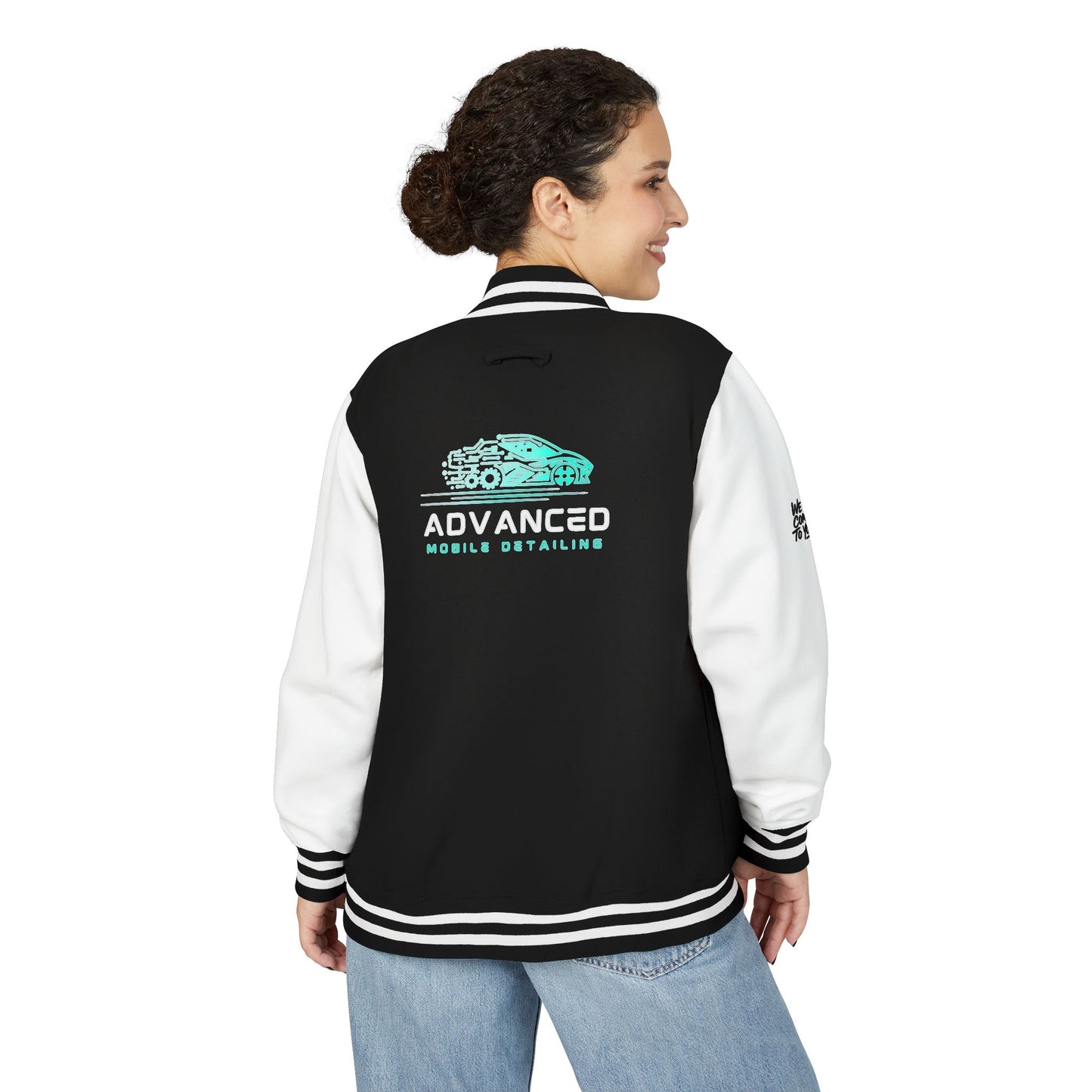 Advanced Mobile Detailing, Letterman Unisex Heavyweight Letterman Jacket, Stylish Outerwear for Men and Women, Perfect for Casual Outings, Sports Events, and School Spirit