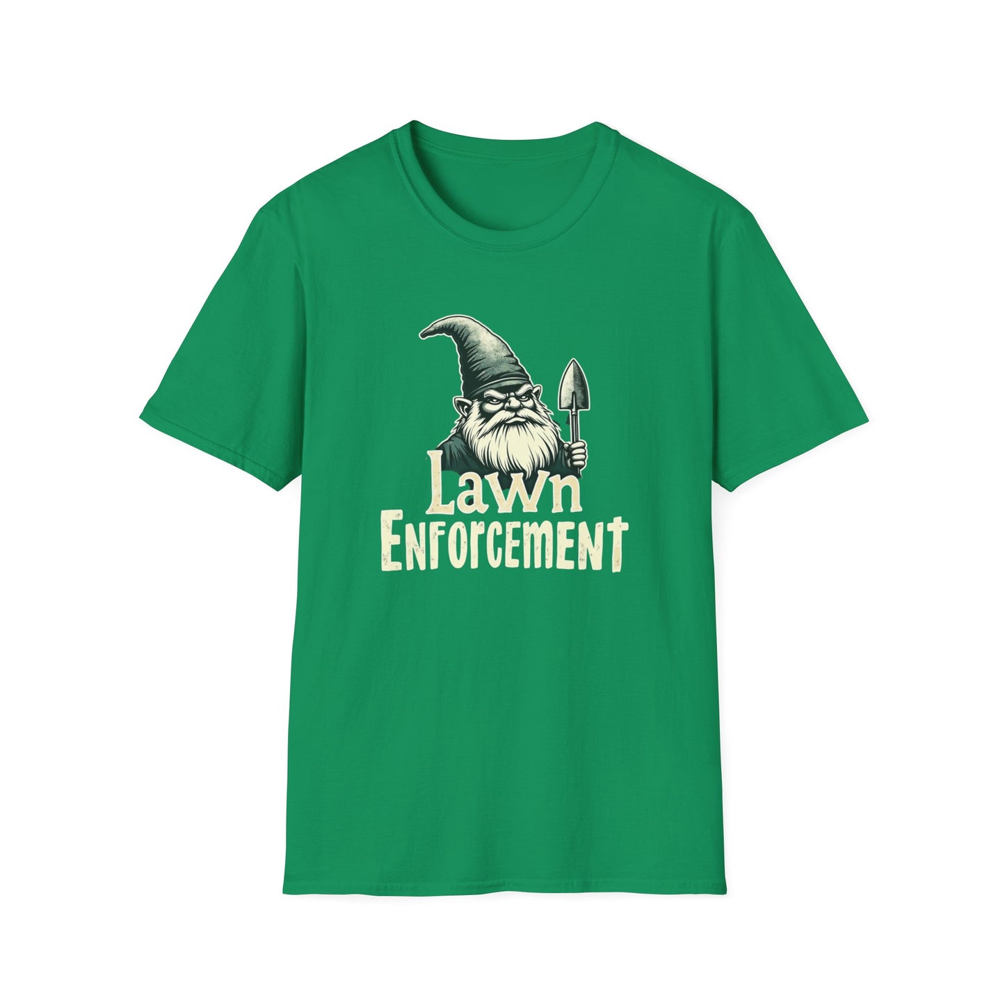 Whimsical Gnome Lawn Enforcement Unisex T-Shirt, Funny Gift for Men, Unique Humor Tee, Cozy Casual Wear, Perfect for Birthdays & Celebrations - Psychonaut Swag