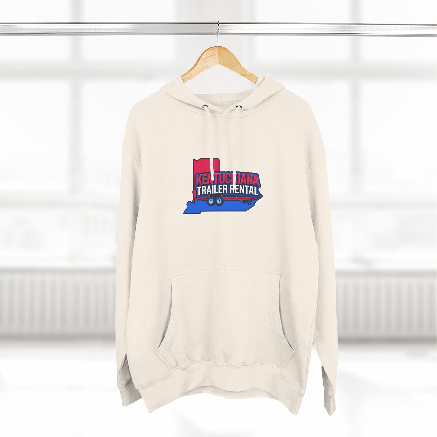 Kentuckiana Trailer Rental Hoodie | Cozy Casual Wear, Perfect for Road Trips, Gift for Outdoor Enthusiasts, Iconic Travel Style