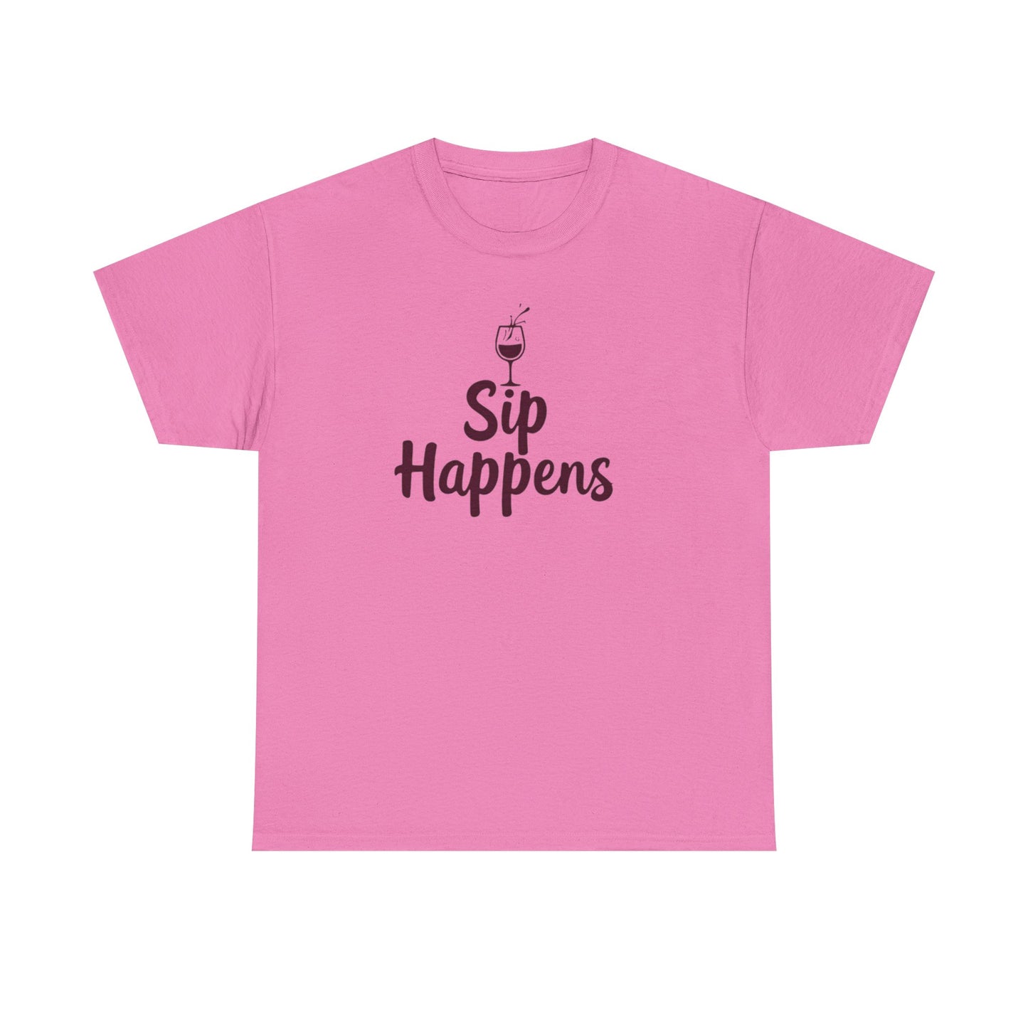 Sip Happens Unisex Heavy Cotton Tee - Funny Graphic Shirt, Casual Wear, Gift for Coffee Lovers, Everyday Comfort, Birthday Party T-Shirt - Psychonaut Swag