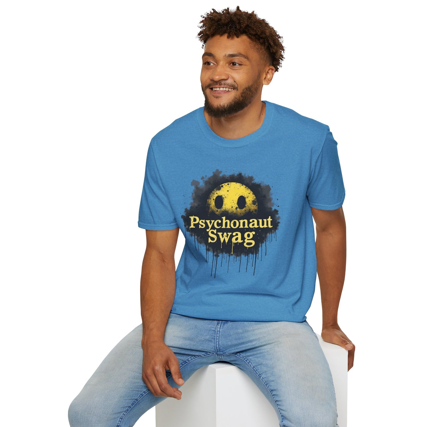 Psycho Smile, Pyschonaut Swag T-Shirt - Unisex Softstyle Tee, Casual Wear, Gift for Gamers, Festival Attire, Streetwear Fashion