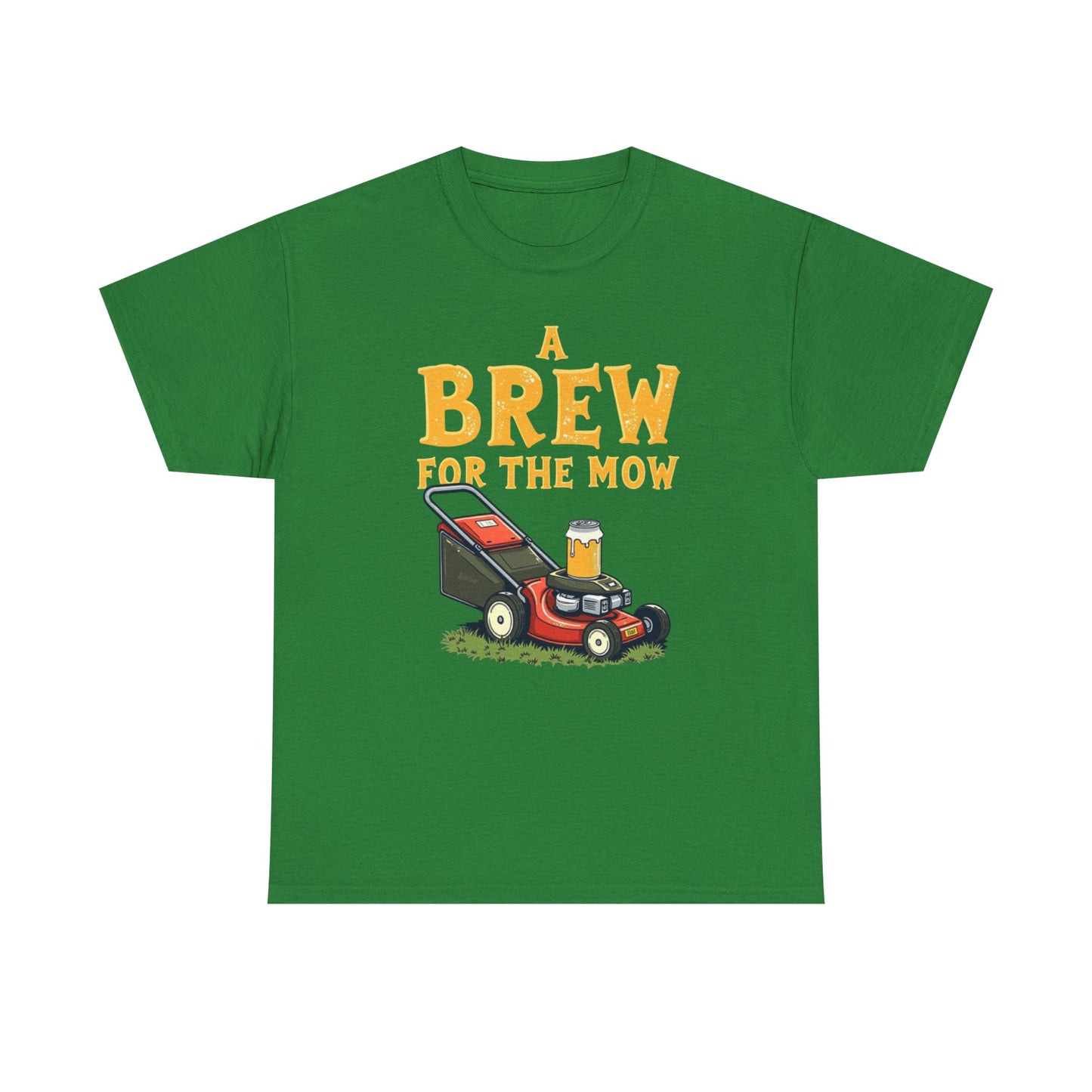 A Brew for the Mow Unisex Heavy Cotton Tee | Gardening Gifts, Lawn Care Apparel, Fun T-Shirt, Father's Day Gift, Beer Lover Shirt - Psychonaut Swag