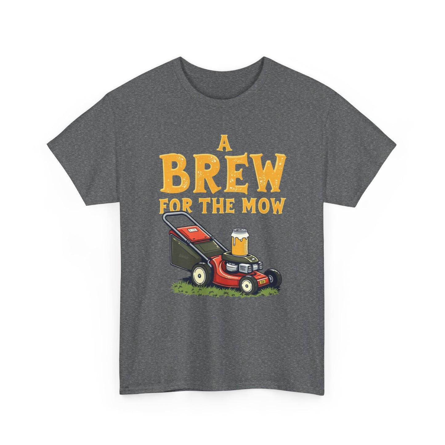 A Brew for the Mow Unisex Heavy Cotton Tee | Gardening Gifts, Lawn Care Apparel, Fun T-Shirt, Father's Day Gift, Beer Lover Shirt - Psychonaut Swag