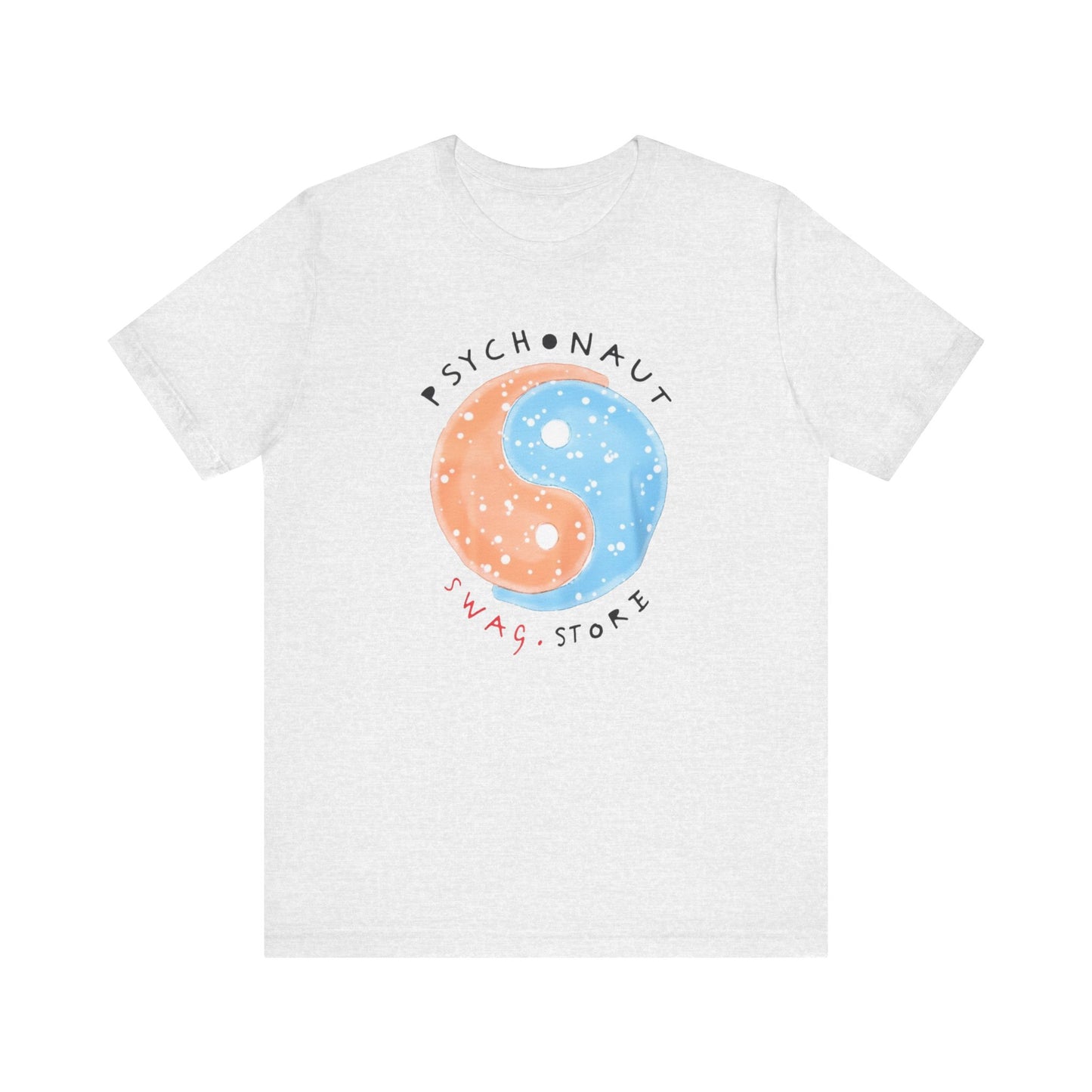 Psychedelic Yin Yang Graphic Tee, Relaxed Fit Short Sleeve T-Shirt, Unisex Casual Wear, Gift for Psychonauts and Free Spirits