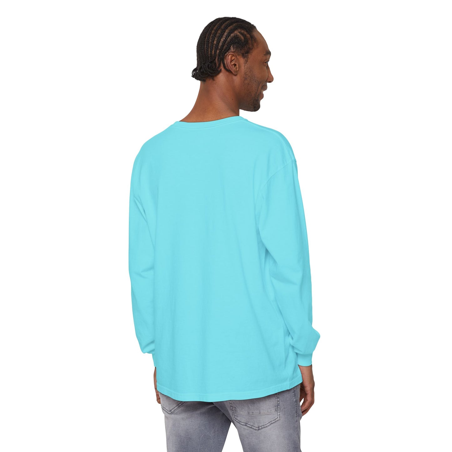 Sunset Dolphin Unisex Garment-dyed Long Sleeve T-Shirt - Psychonaut Swag