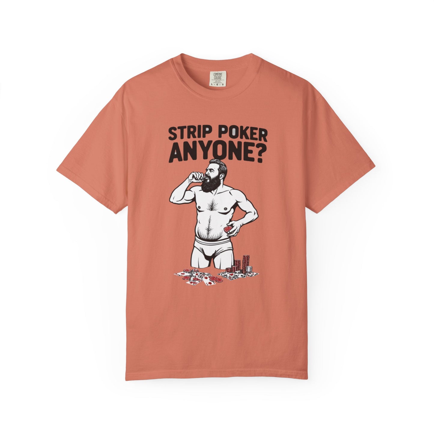 Strip Poker Humor T-Shirt, Funny Gift for Gamers, Men's Casual Tee, Party Outfit, Unique Dad Gift, Birthday or Game Night Attire