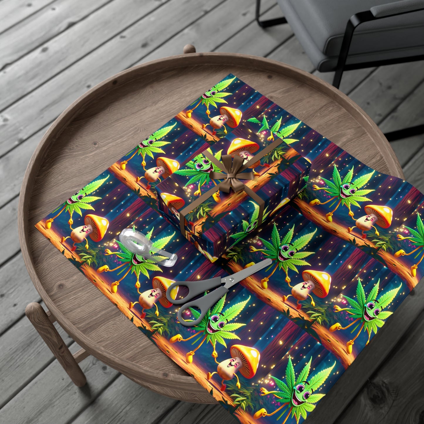 Gift Wrap Papers- Hemp leaf and friend - Psychonaut Swag
