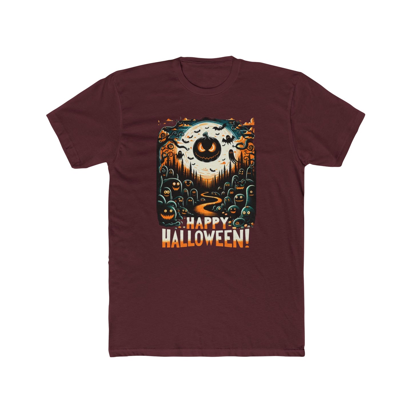 Happy Halloween Graphic Tee, Unisex Cotton Crew Tee, Funny Halloween Shirt, Spooky Apparel, Fall Festive Outfit