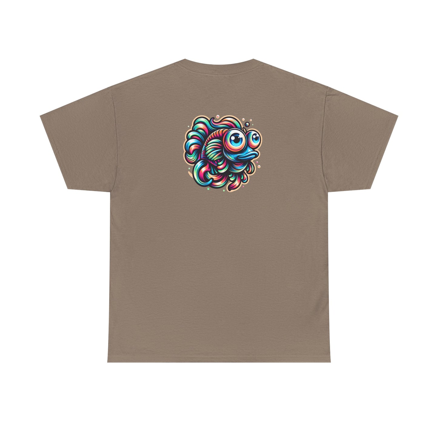 Psychedelic Fish Graphic Unisex Heavy Cotton Tee - Fun & Vibrant Apparel - Psychonaut Swag