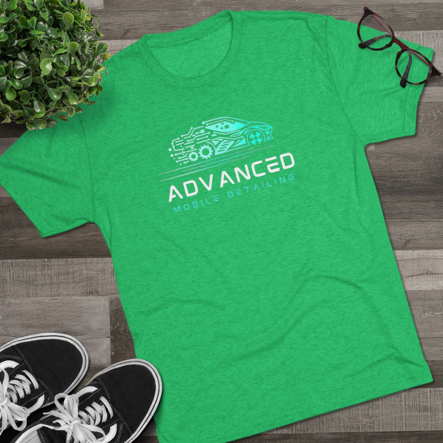 Advanced Mobile Detailing, Tri-blend, Tee | Car Enthusiast T-Shirt, Custom Auto Care Shirt, Gift for Car Lovers, Unique Vehicle Detailing Apparel