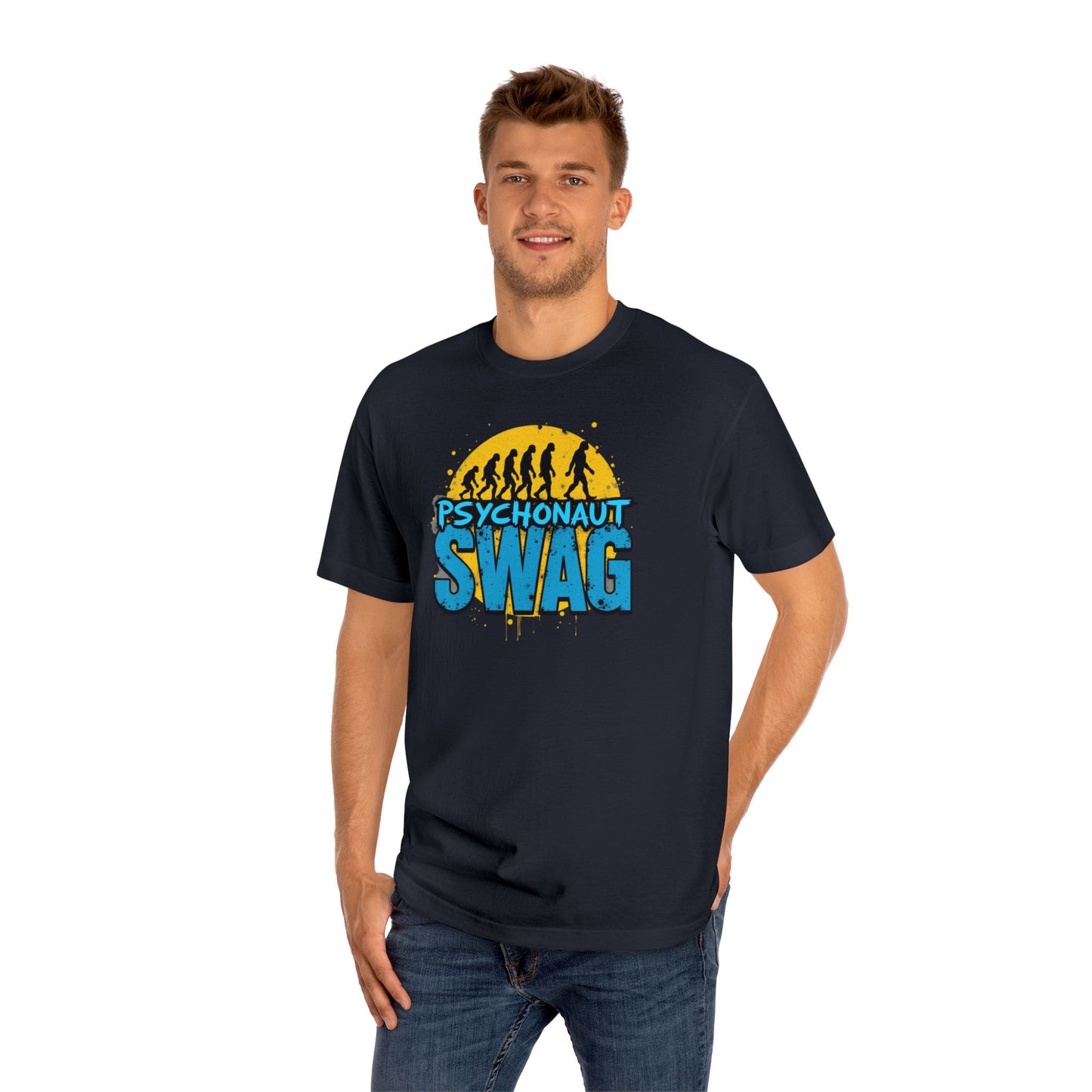 Psycho Swag Unisex Classic Tee - Trendy Graphic T-Shirt for Gamers & Psychonauts, Quirky Gift, Casual Wear, Unique Fashion - Psychonaut Swag